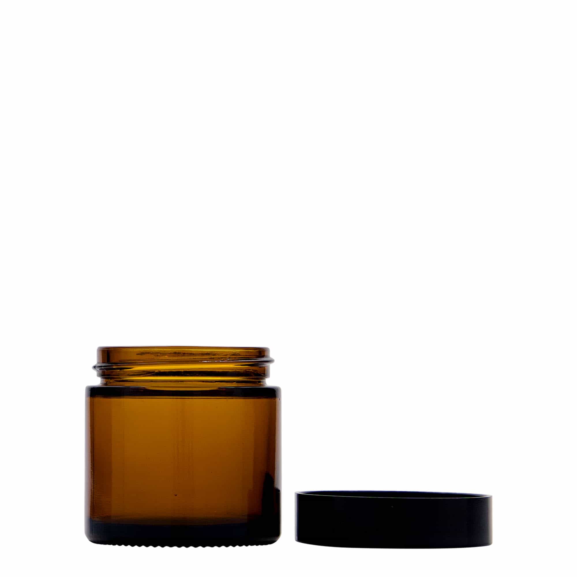 60 ml kozarec 'Brown Line', steklo, rjavo, odprtina: navojni zamašek