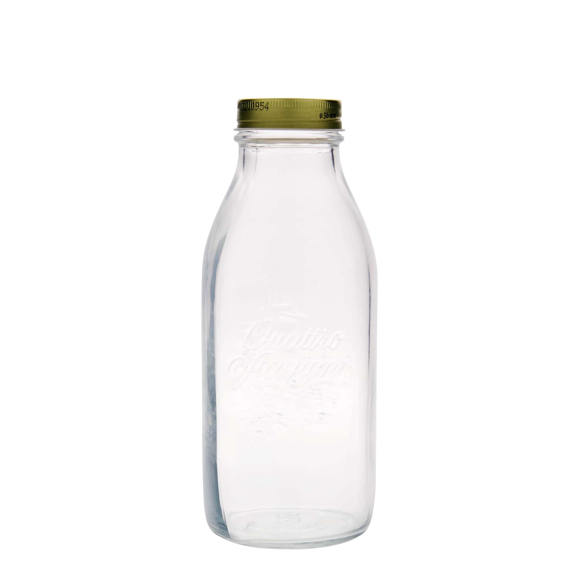 1000 ml steklena steklenica »Quattro Stagioni«, ustje: navojni zamašek