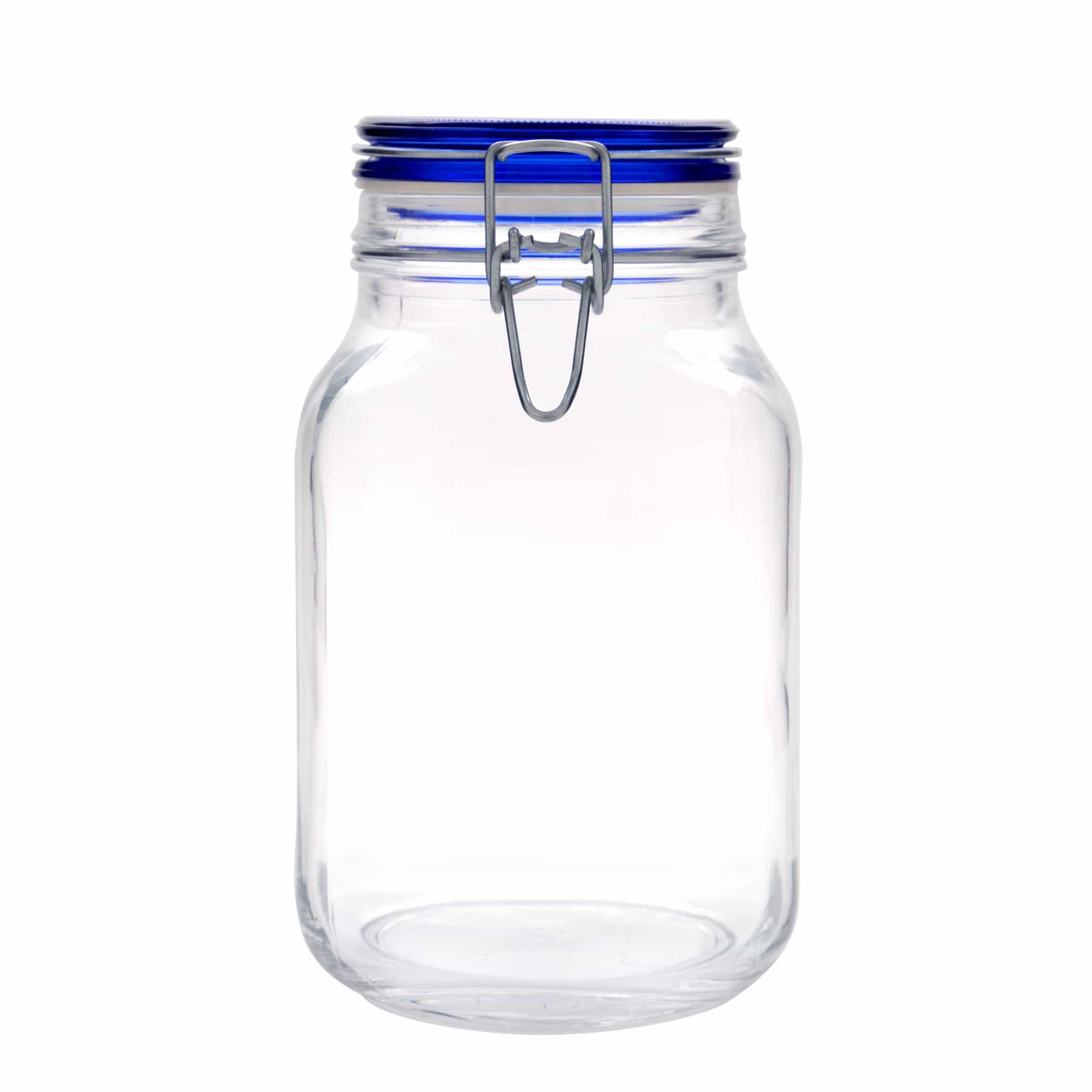 2000 ml kozarec s patentom »Fido« Blue Top, kvadratni, ustje: zamašek s tesnilom s patentom 2000 ml kozarec s patentom »Fido« Blue Top, kvadratni, ustje: zamašek s tesnilom s patentom