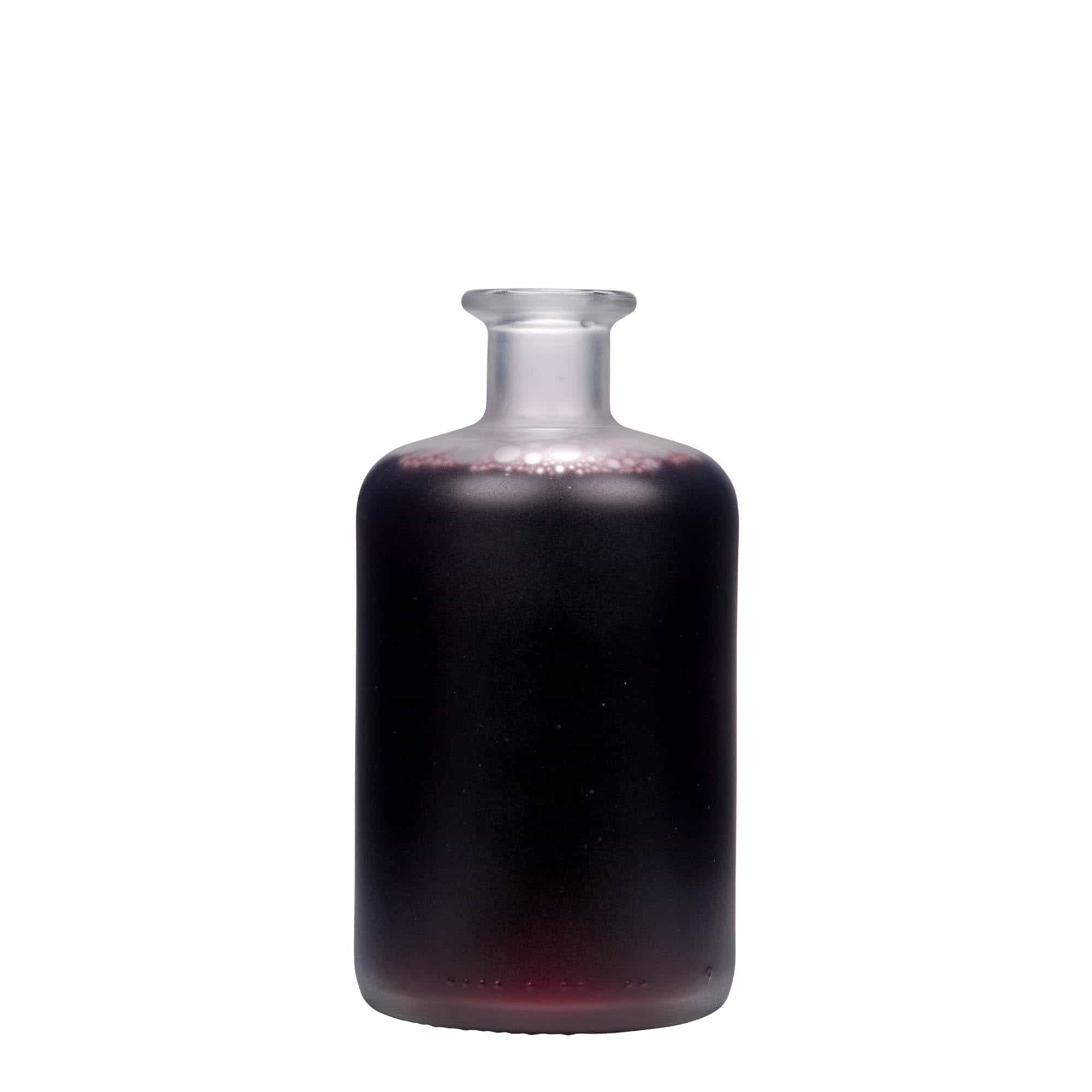 500 ml steklena lekarniška steklenica, motna, ustje: pluta