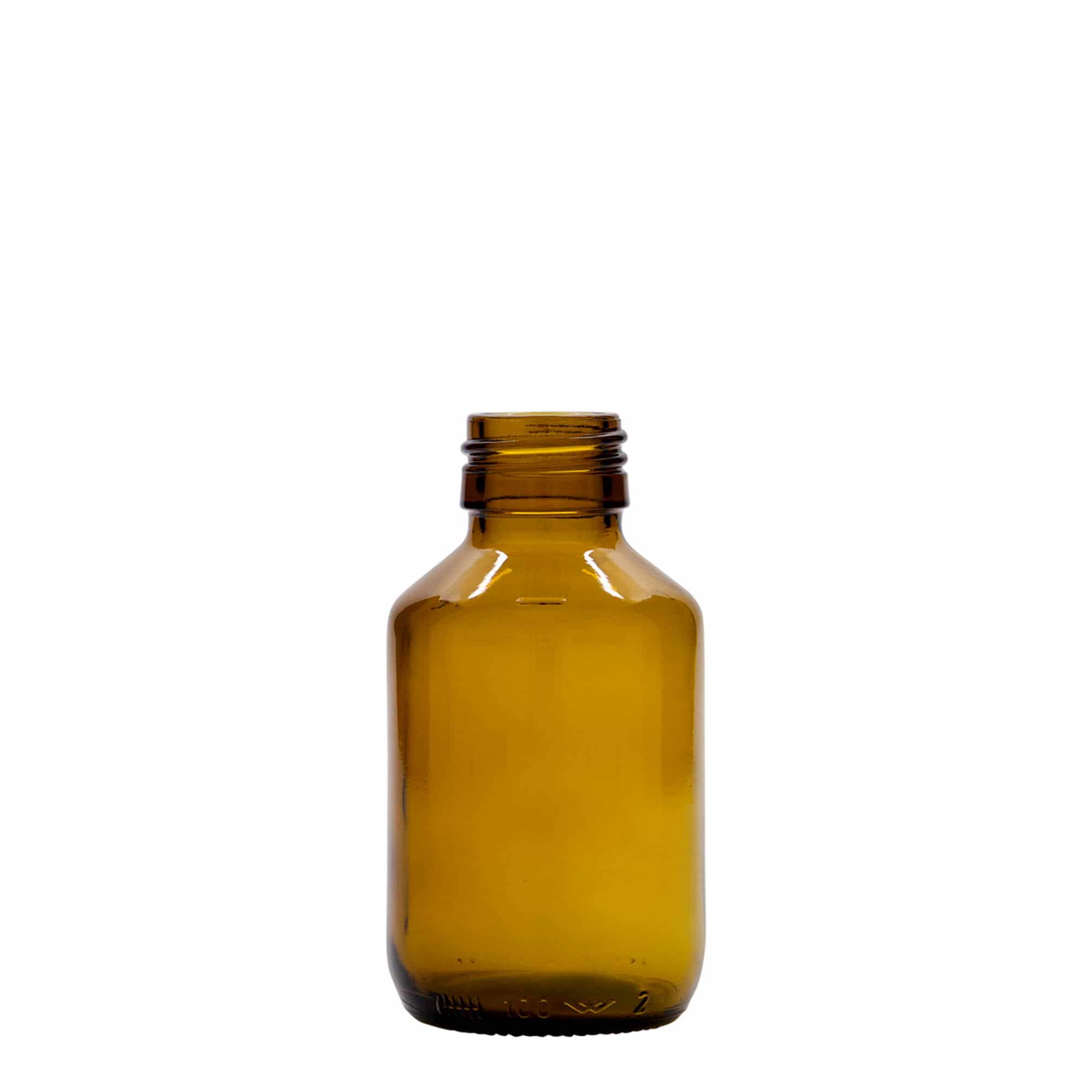 100 ml steklenica za zdravila, rjava, steklo, ustje: PP 28