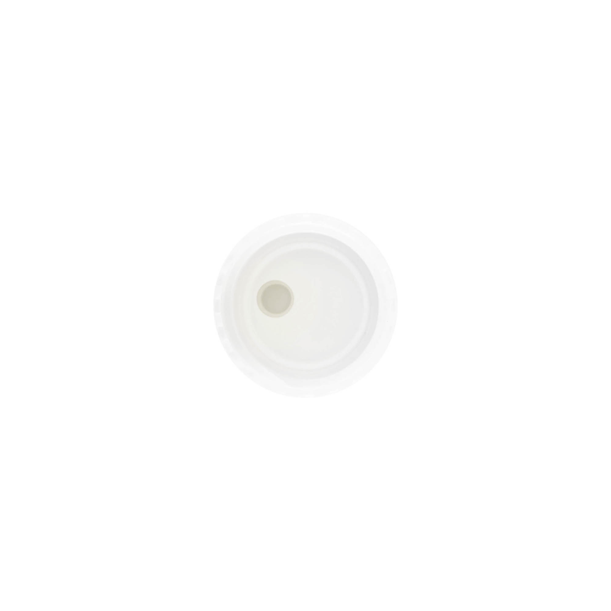 Zaviti pokrov Disc Top, PP-plastika, bel, za odprtino: 24/410