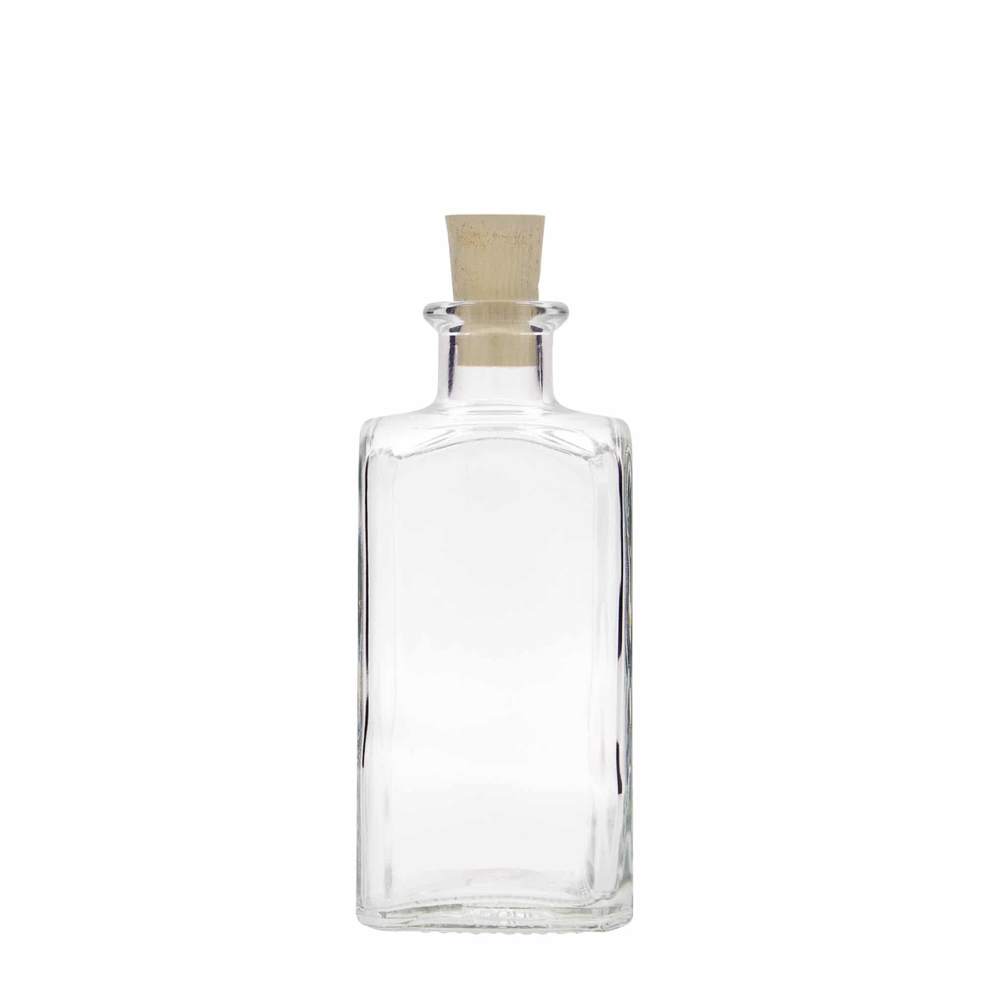 250 ml lekarniška steklenica Carré, kvadratna, ustje: pluta