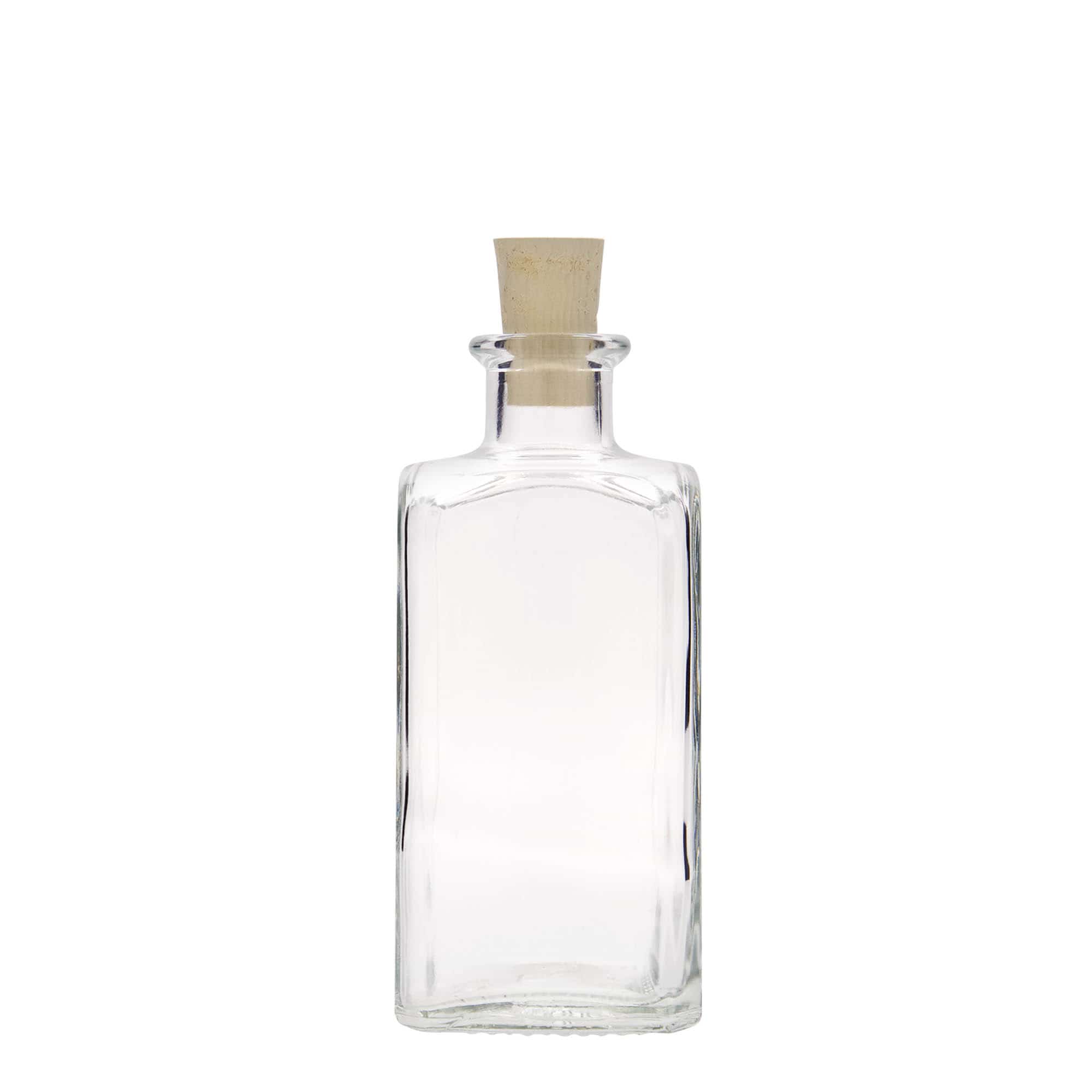 250 ml steklenička Apotheker Carré, kvadratna, odprtina: pluta