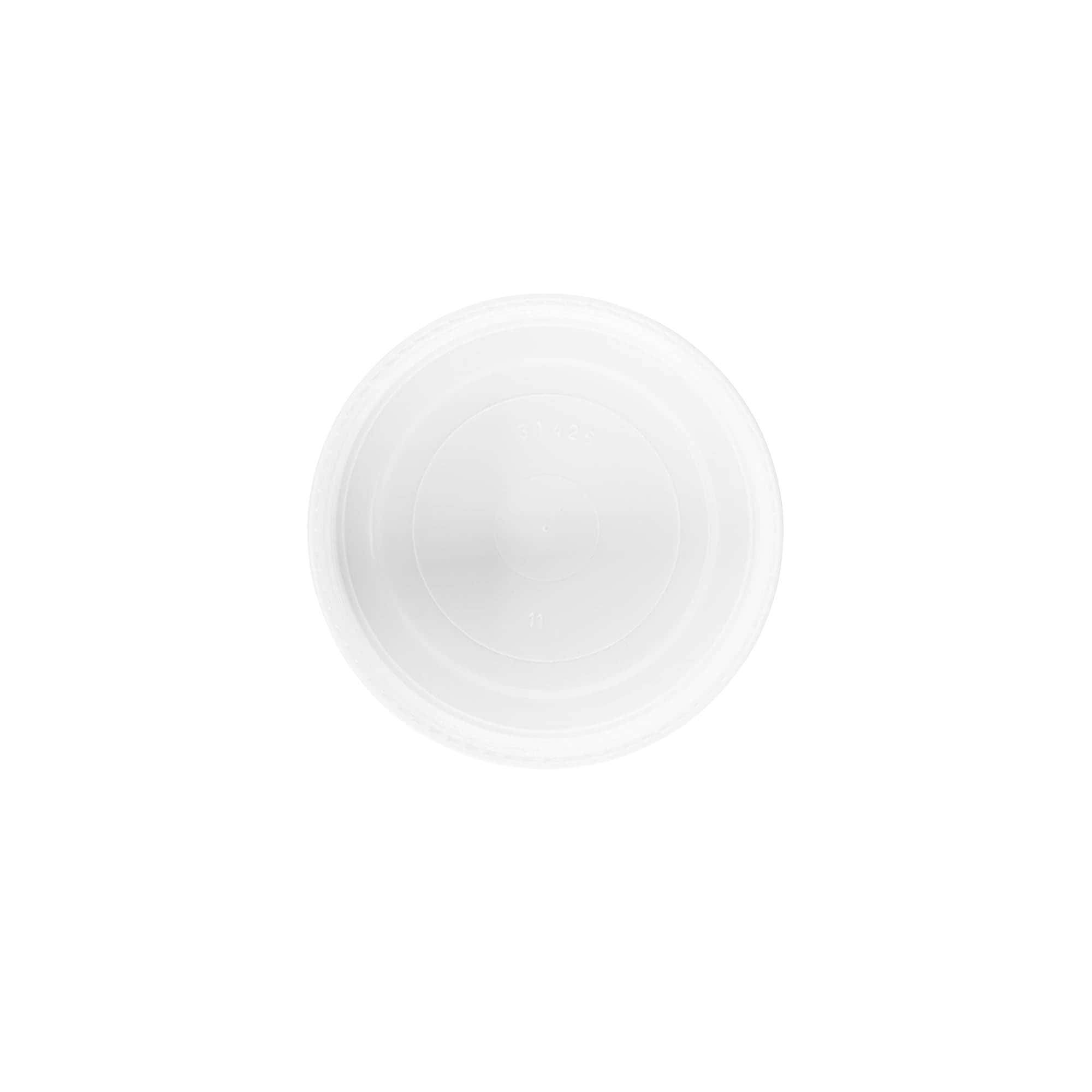 Zavrtni pokrov za 100 ml 'Bianca', PP-plastika, bel