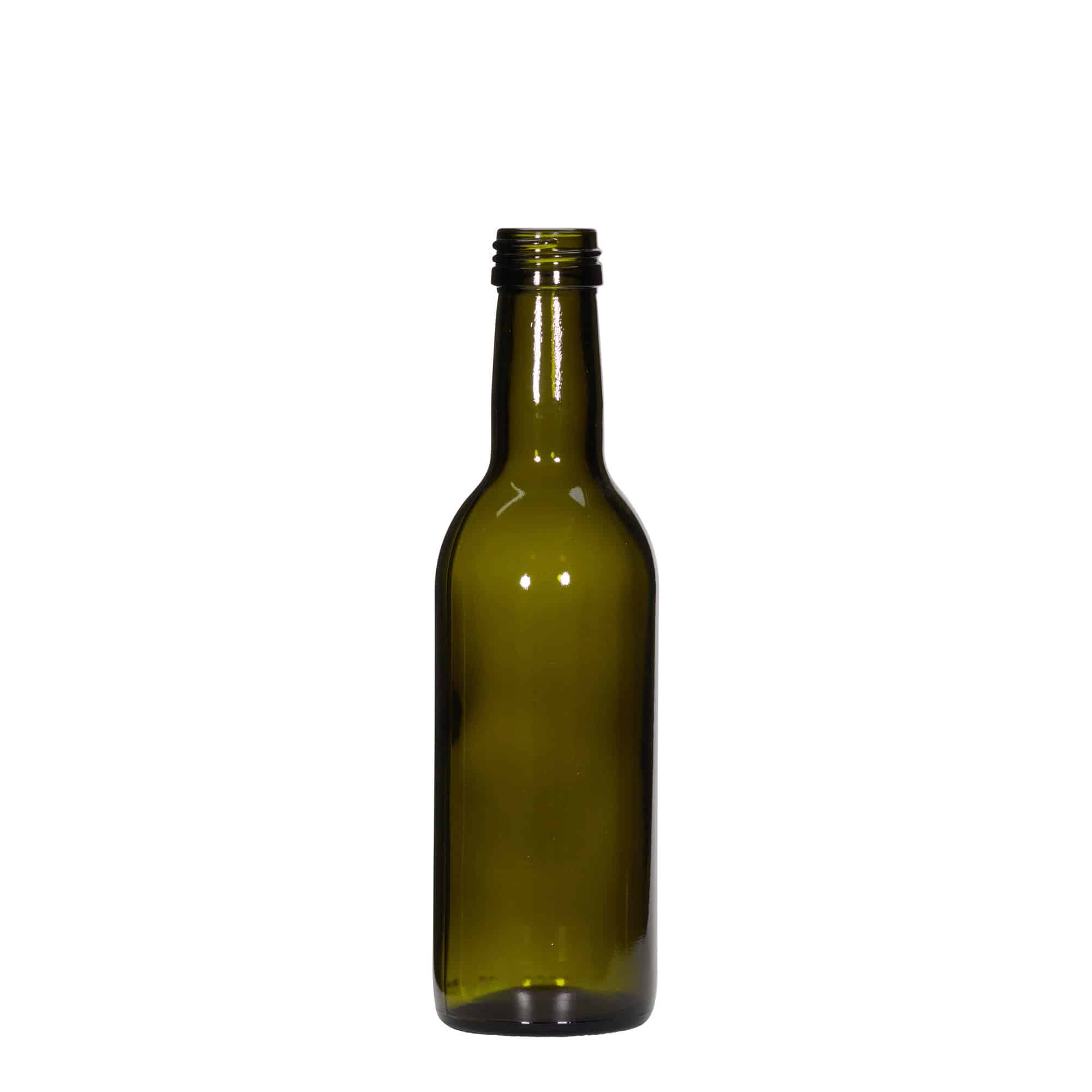 250 ml steklenica 'Bordeaux', starozelena, odprtina: PP 28