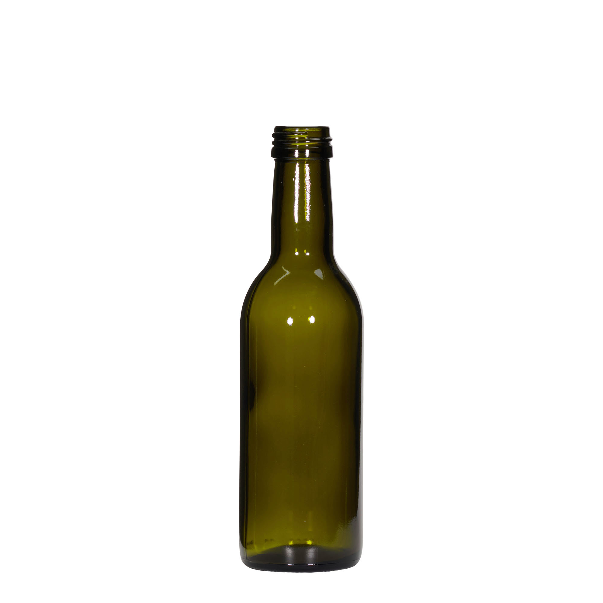 250 ml steklenica 'Bordeaux', starozelena, odprtina: PP 28 250 ml steklenica 'Bordeaux', starozelena, odprtina: PP 28