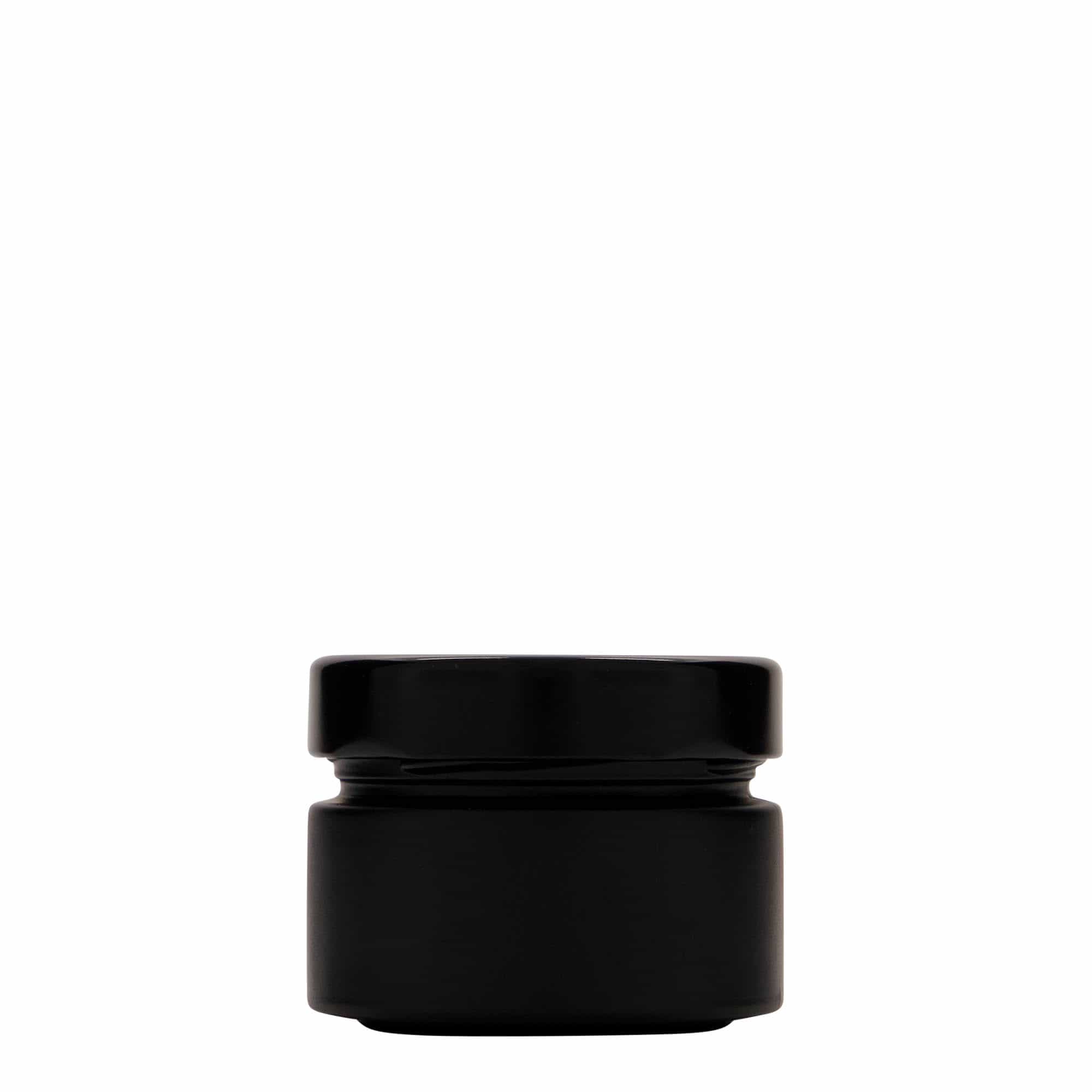 130 ml okrogla steklenica 'Aurora', črna, odprtina: Deep-Twist-Off (DTO 66)