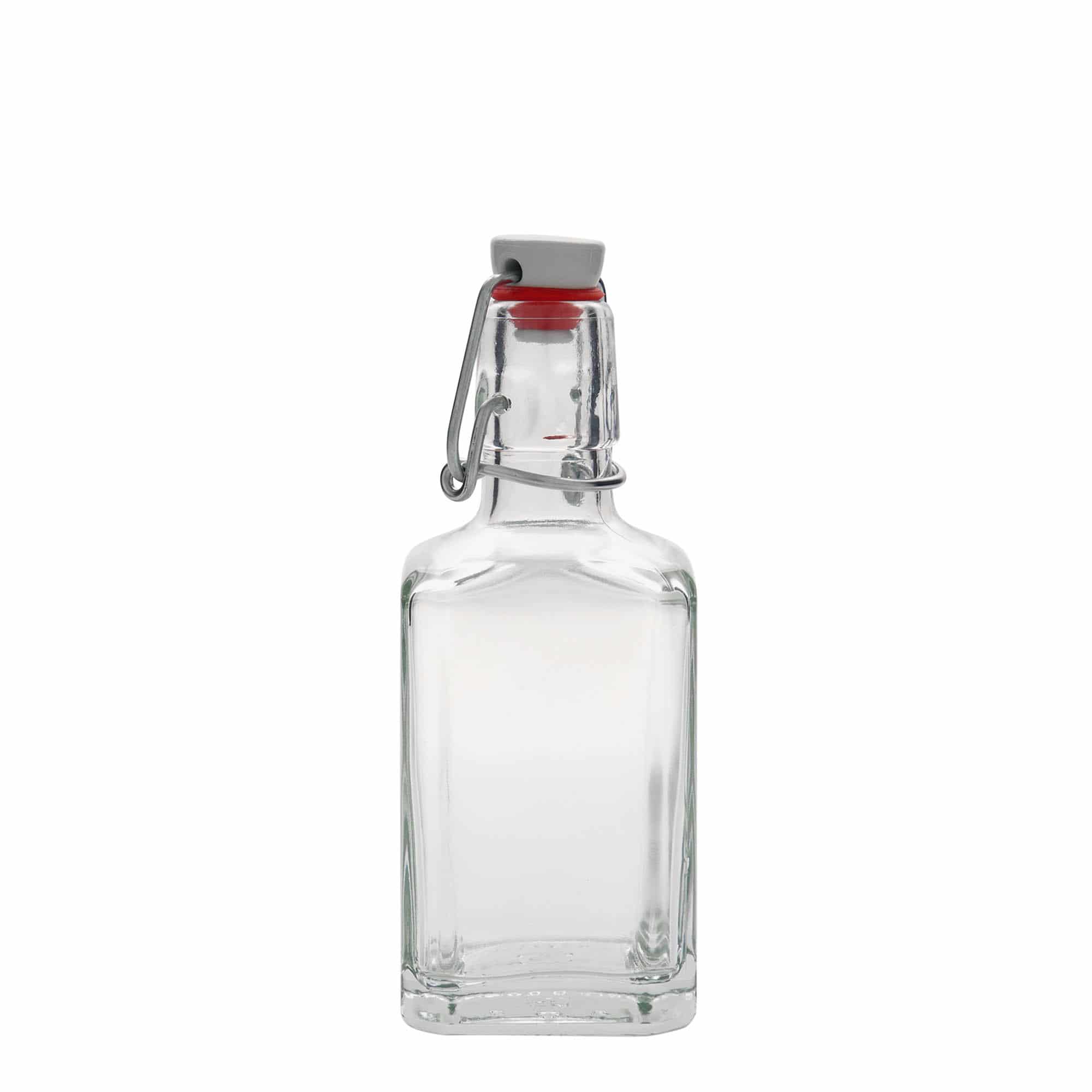 250 ml steklena steklenica »Rialto«, kvadratna, ustje: zamašek s tesnilom