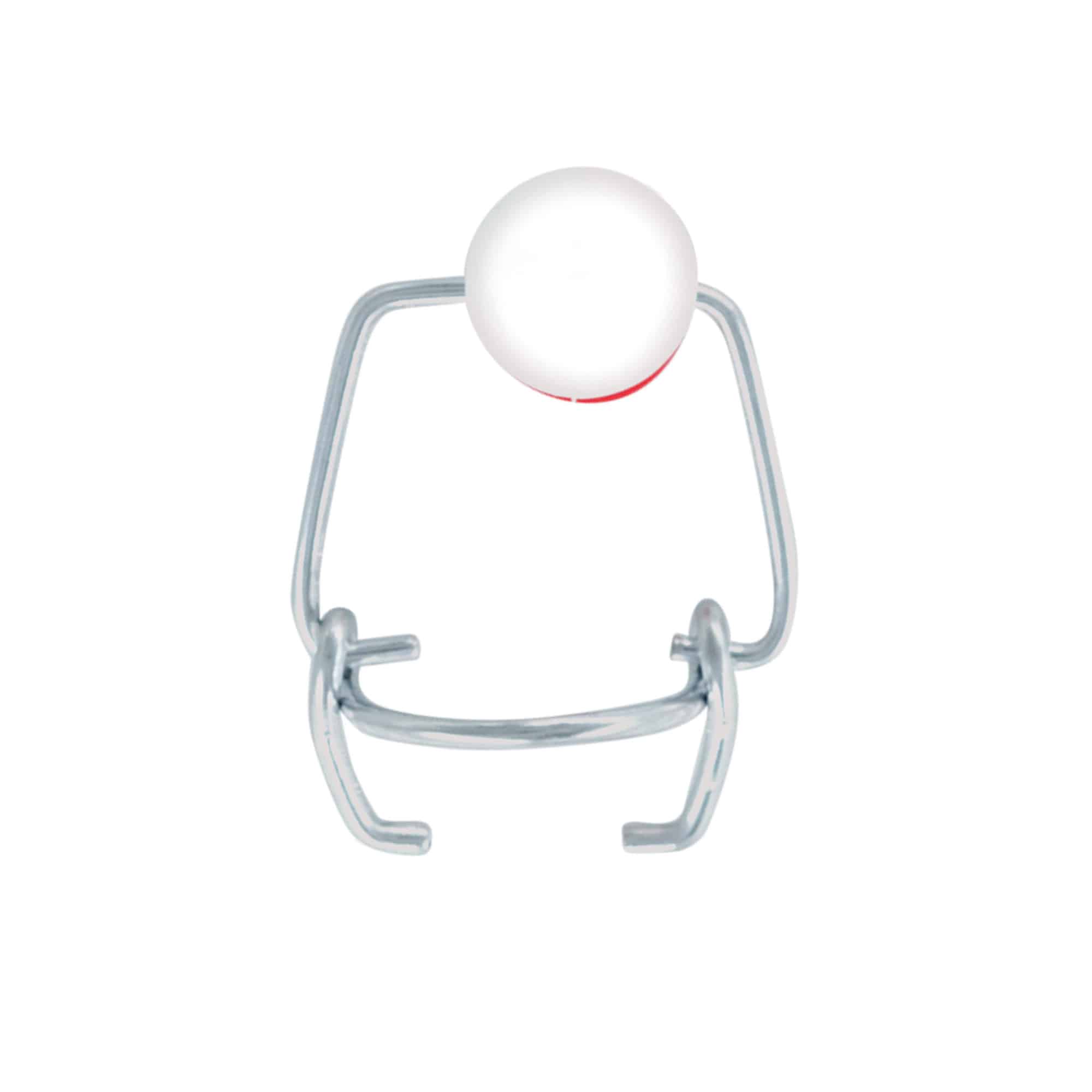 Mini sponka, plastika, rdeče-bela