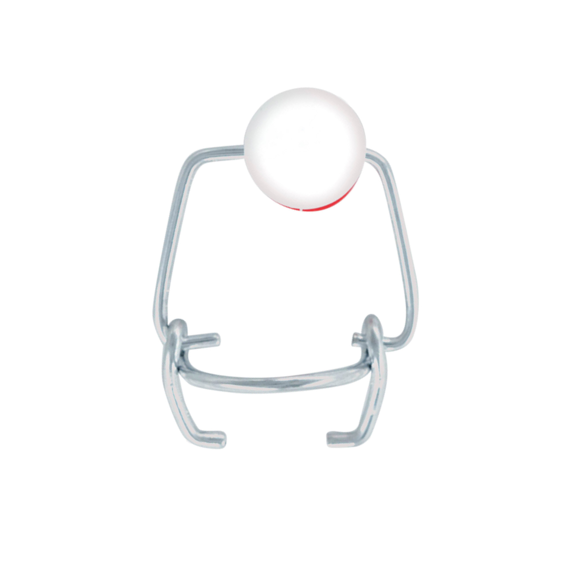 Mini sponka, plastika, rdeče-bela Mini sponka, plastika, rdeče-bela