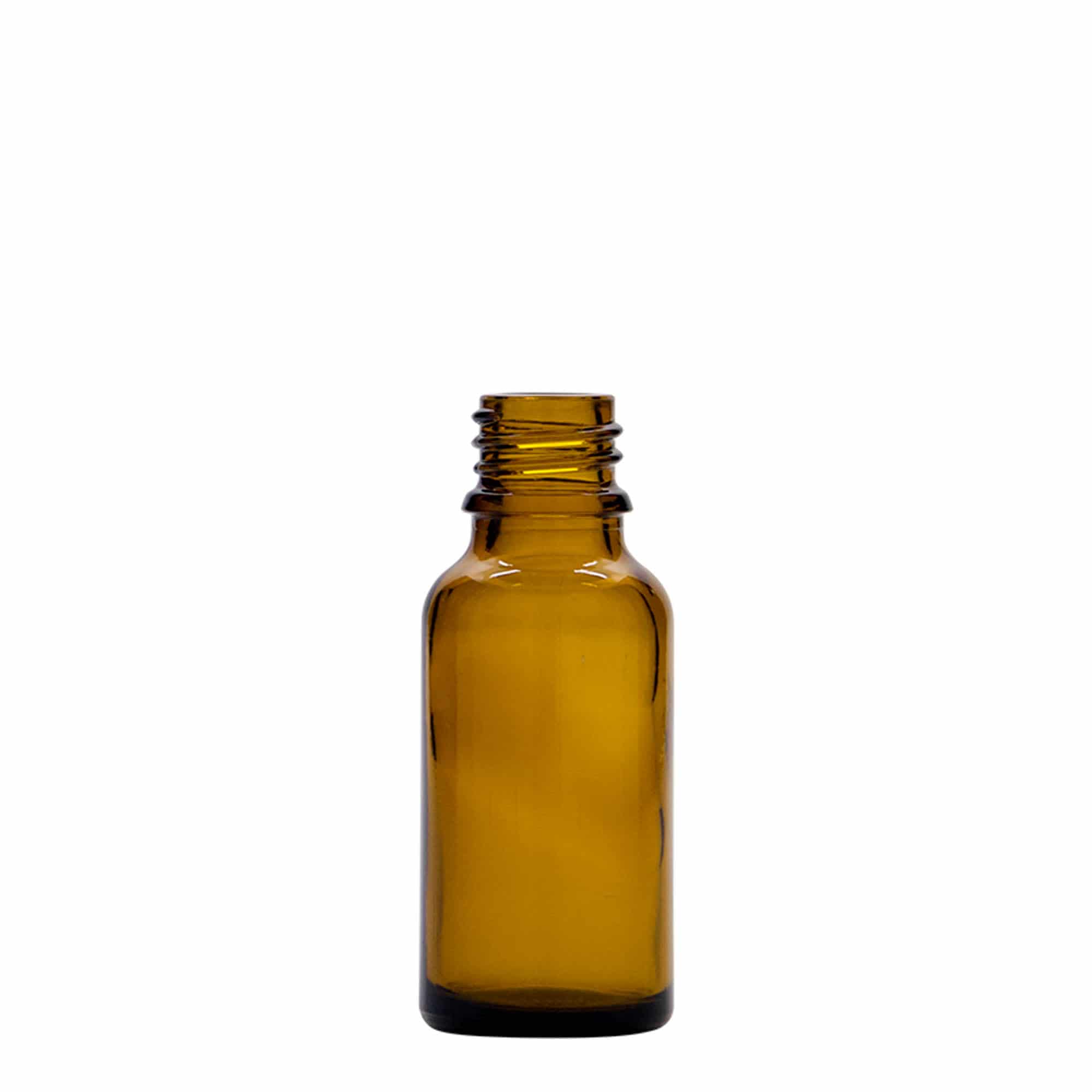 20 ml steklenička z pipeto, medicinska, steklo, rjava, odprtina: DIN 18