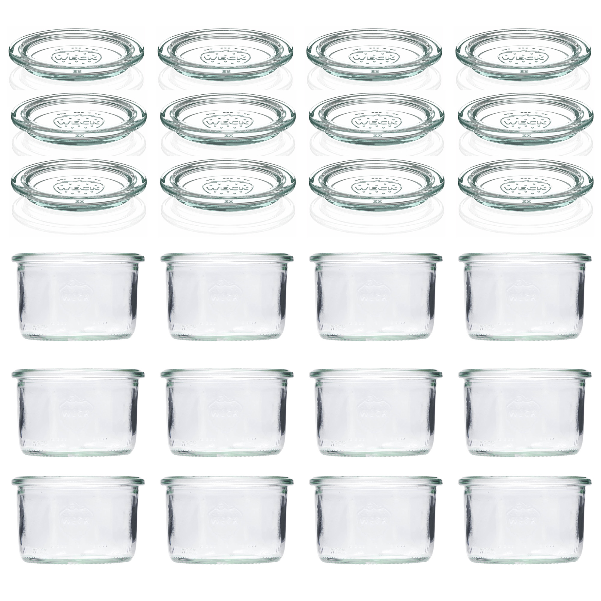 12x 200 ml WECK kozarec za vlaganje s steklenim pokrovom RR 80
