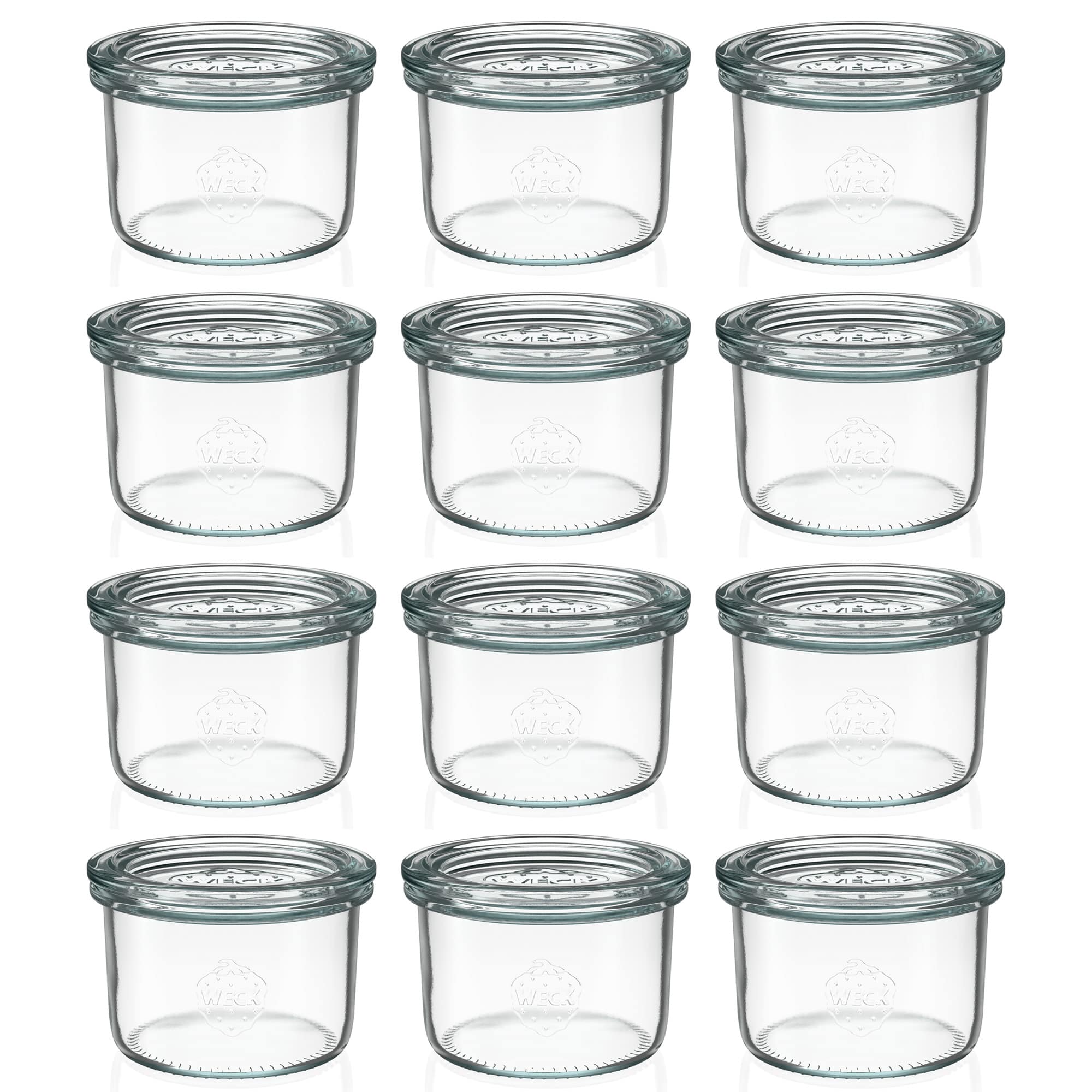 12x 200 ml WECK kozarec za vlaganje s steklenim pokrovom RR 80