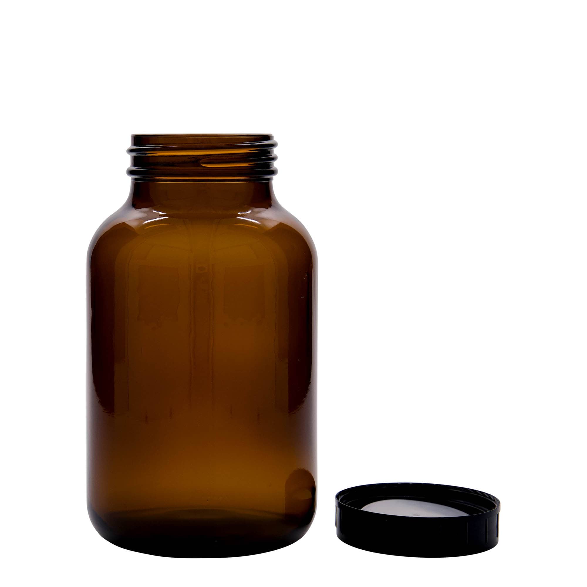 1.000 ml širokogrlo steklenico, rjavo, odprtina: DIN 68