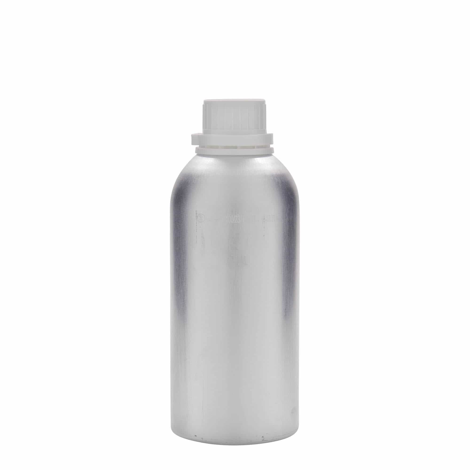 625 ml aluminijasta steklenica, kovinska, srebrna, ustje: DIN 32