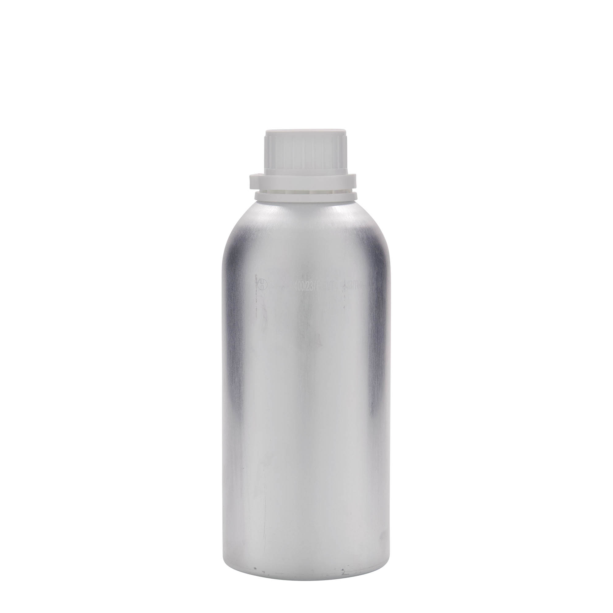 625 ml aluminijasta steklenica, kovina, srebrna, odprtina: DIN 32