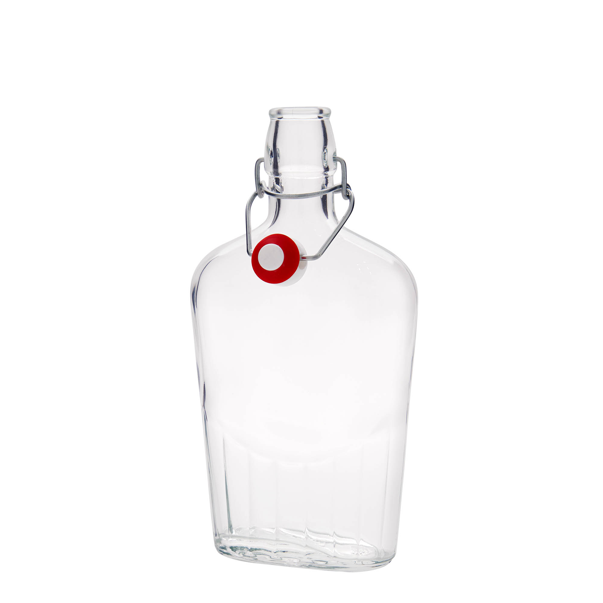 500 ml steklenica 'Fiaschetta', ovalna, odprtina: s sponko