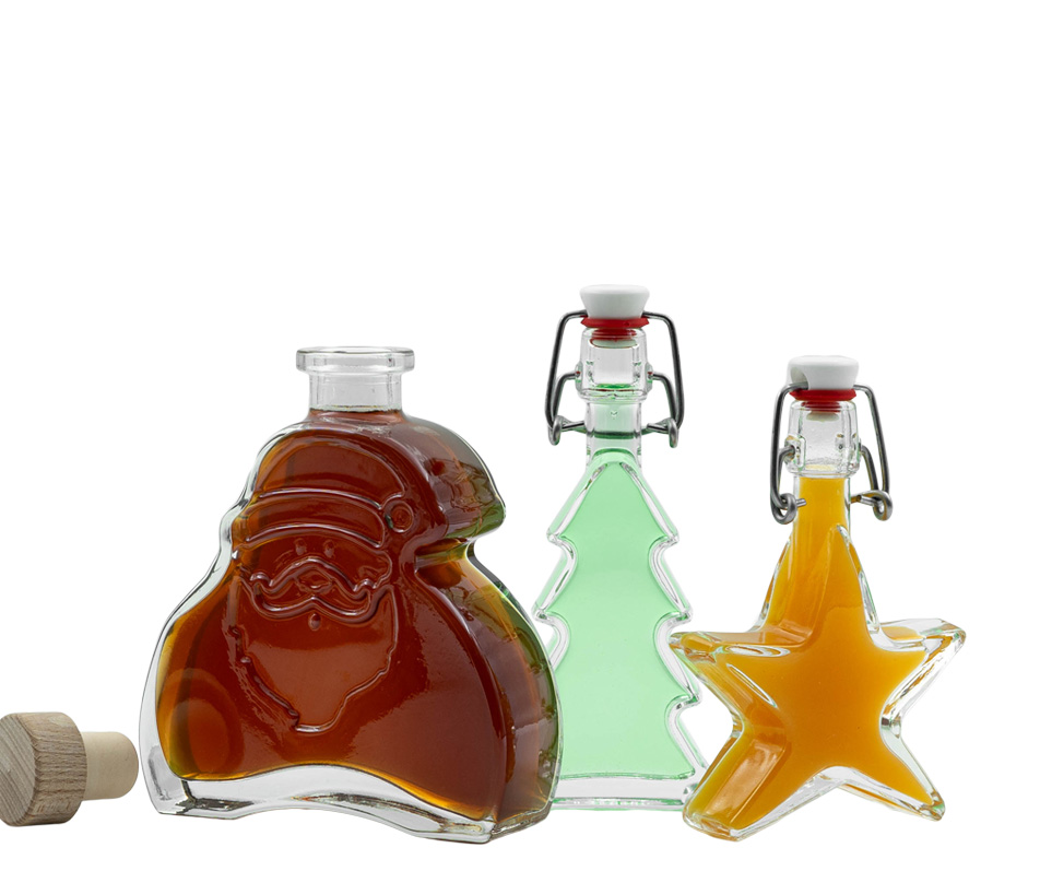 Steklenice z božičnim motivom