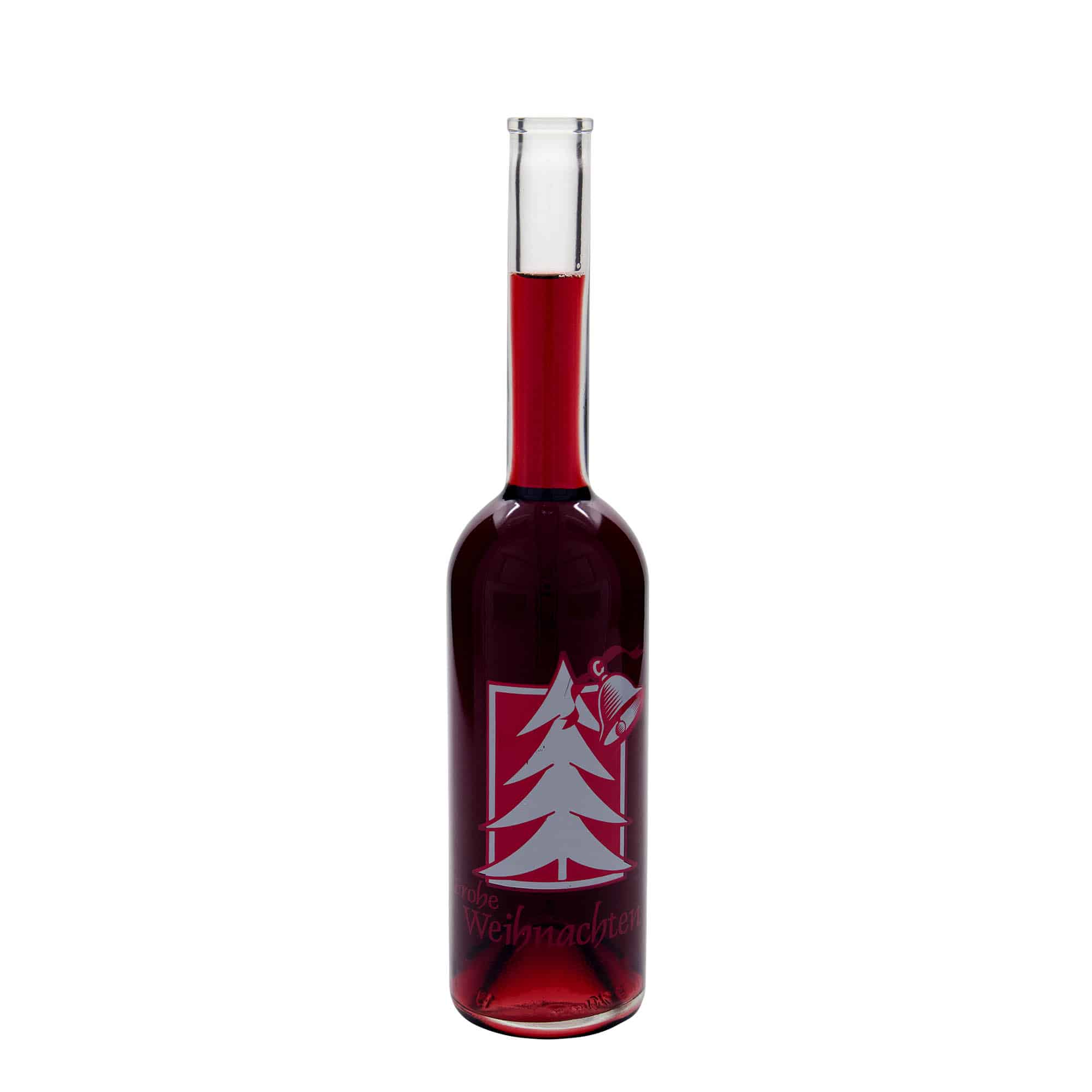 500 ml steklena steklenica »Opera«, motiv: božično voščilo, ustje: pluta