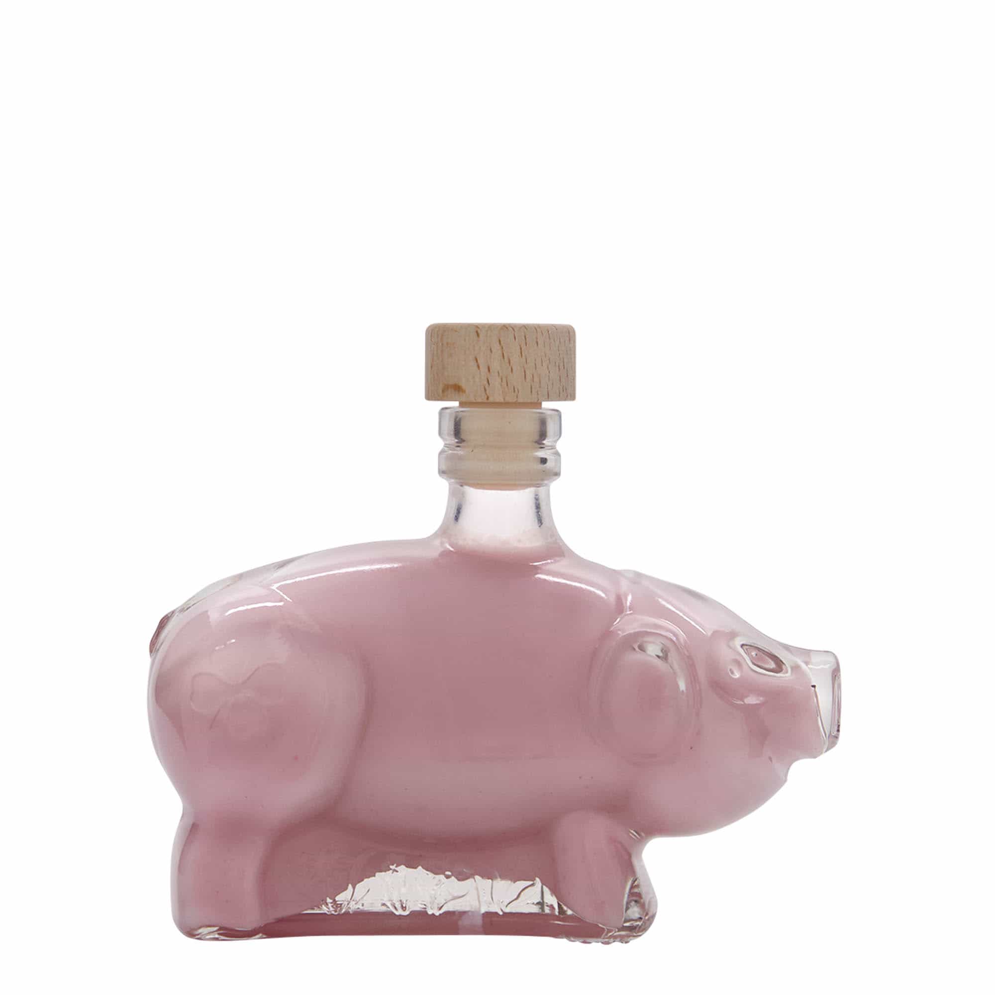 200 ml steklenička »Srečni prašiček«, odprtina: pluta