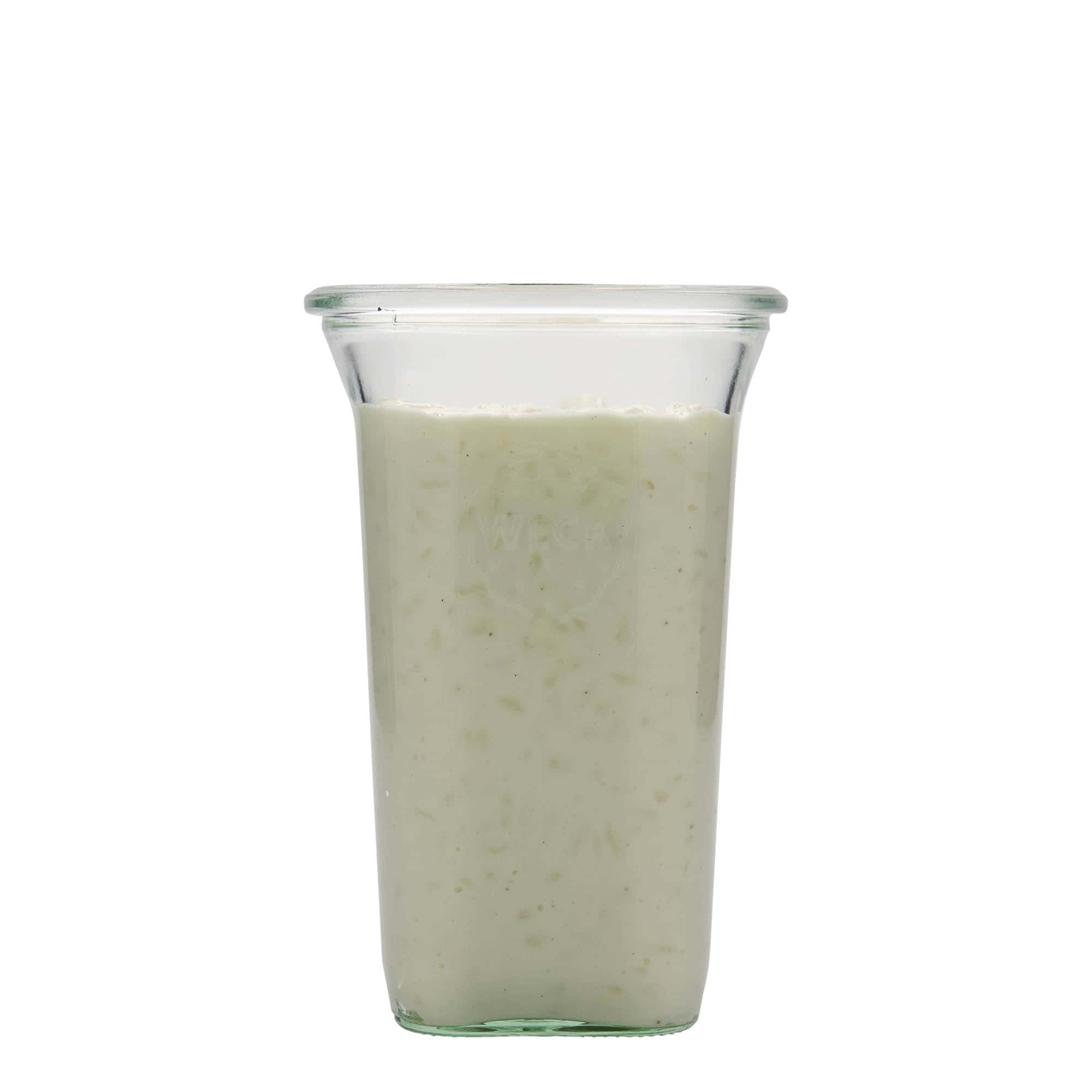 795 ml kozarec Quadro WECK, kvadratni, ustje: Okrogel rob