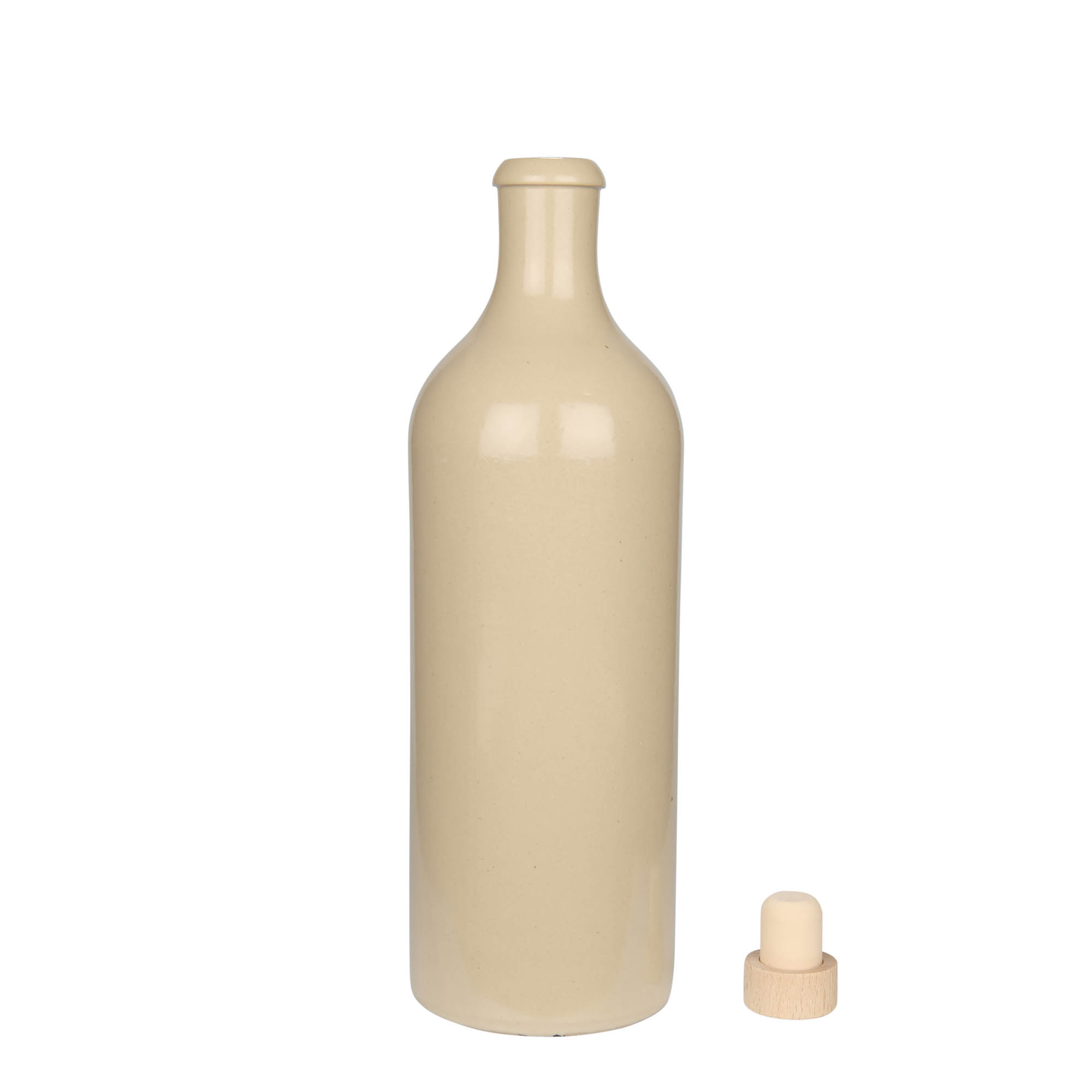 750 ml glineni vrč, kamnina, bež, odprtina: pluta