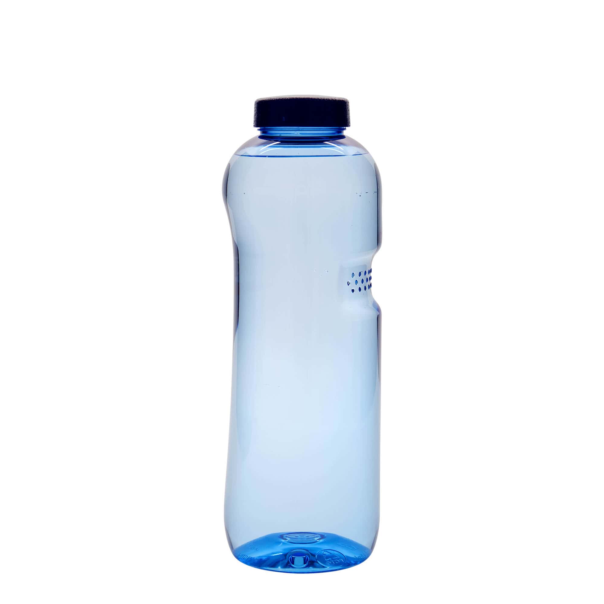 1.000 ml PET-pitna steklenica 'Kavodrink', plastika, modra