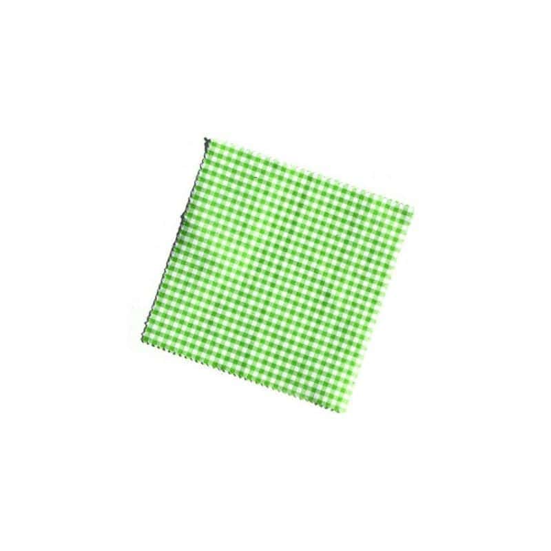Prtiček iz tkanine karirast 12×12, kvadratni, tekstil, limeta zelena, ustje: TO38–TO53 Prtiček iz tkanine karirast 12×12, kvadratni, tekstil, limeta zelena, ustje: TO38–TO53