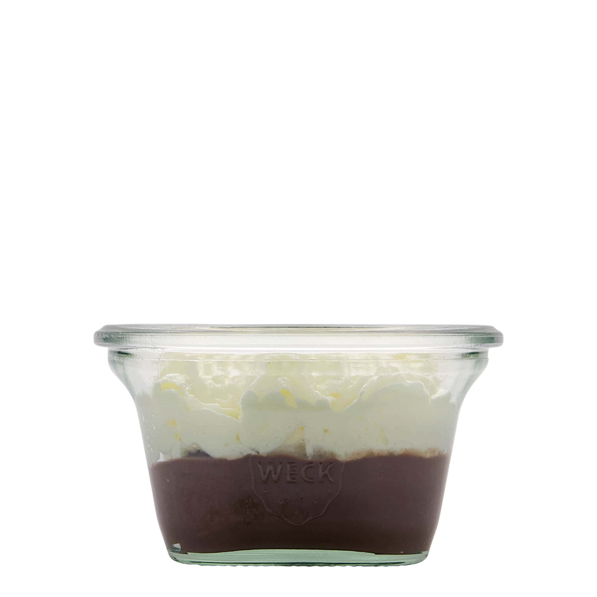 290 ml WECK-Quadrosteklenica, kvadratna, odprtina: okrogla roba 290 ml WECK-Quadrosteklenica, kvadratna, odprtina: okrogla roba