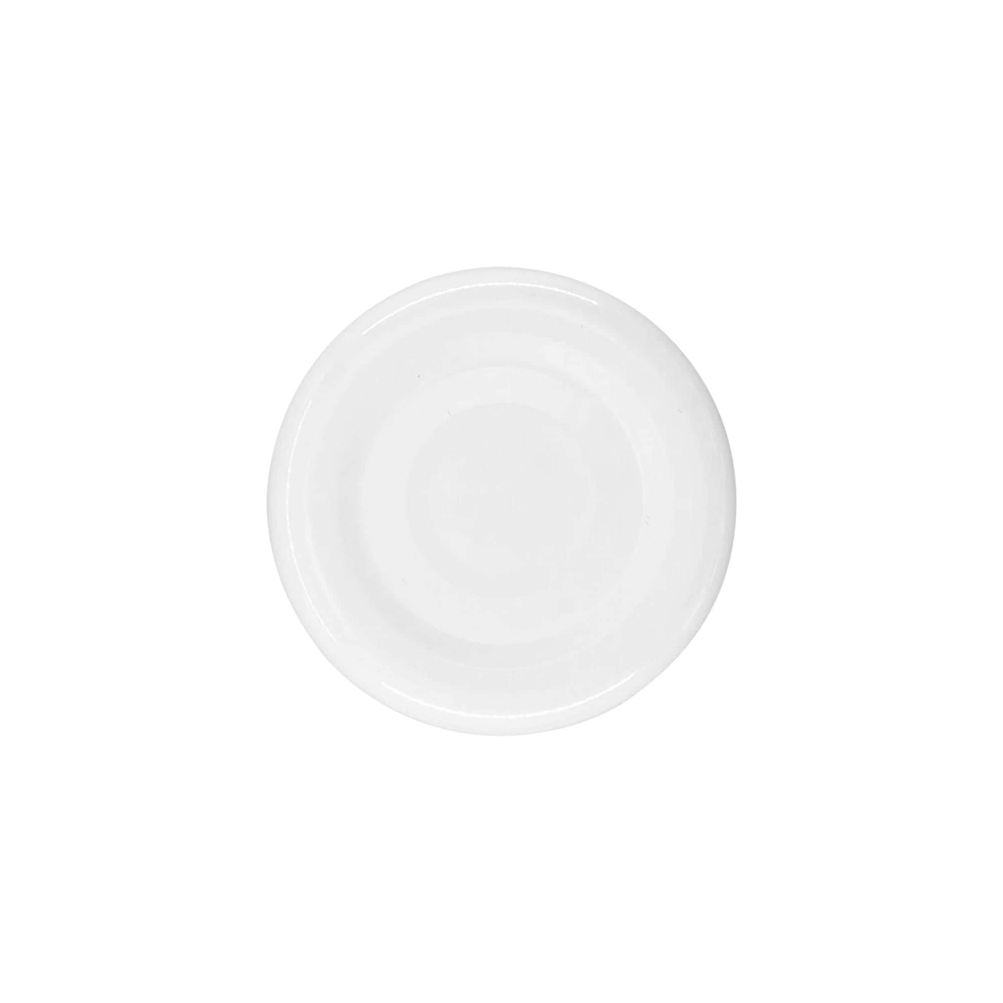 Twist-Off pokrovček, bel pločevina, bel, za odprtino: TO 38