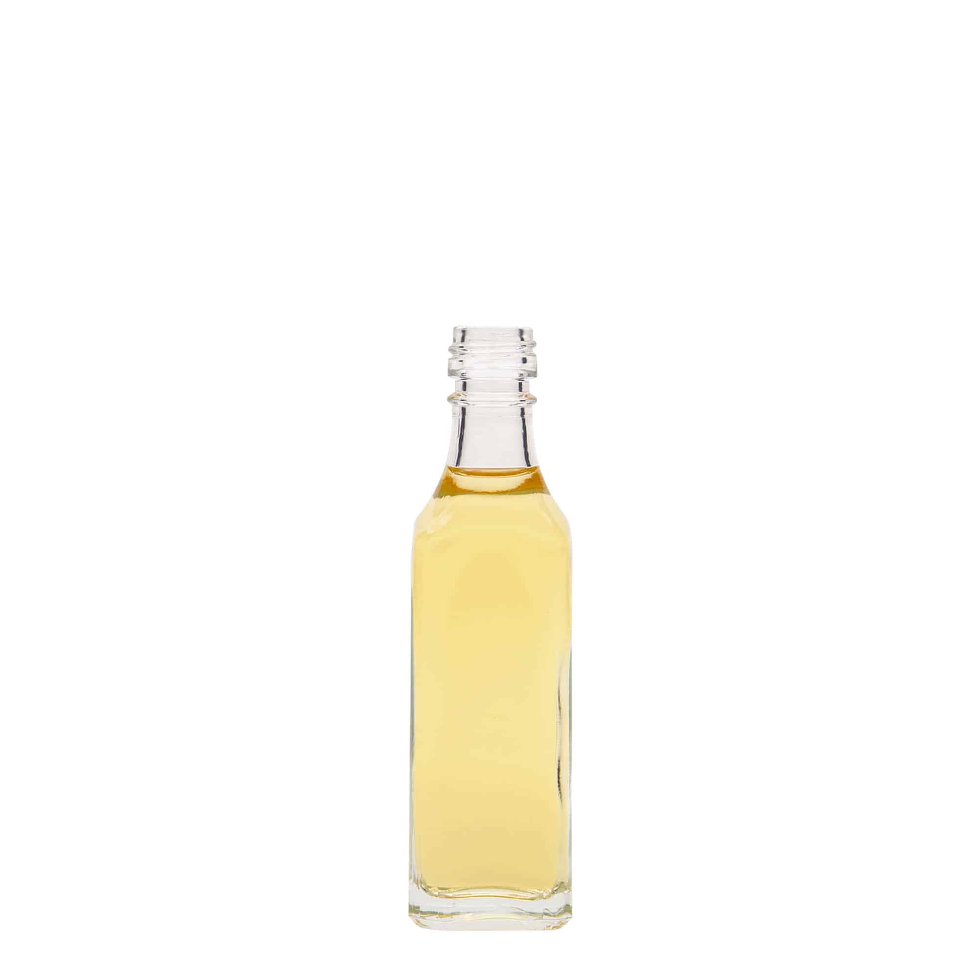 50 ml steklenička 'Siena', kvadratna, odprtina: PP 18