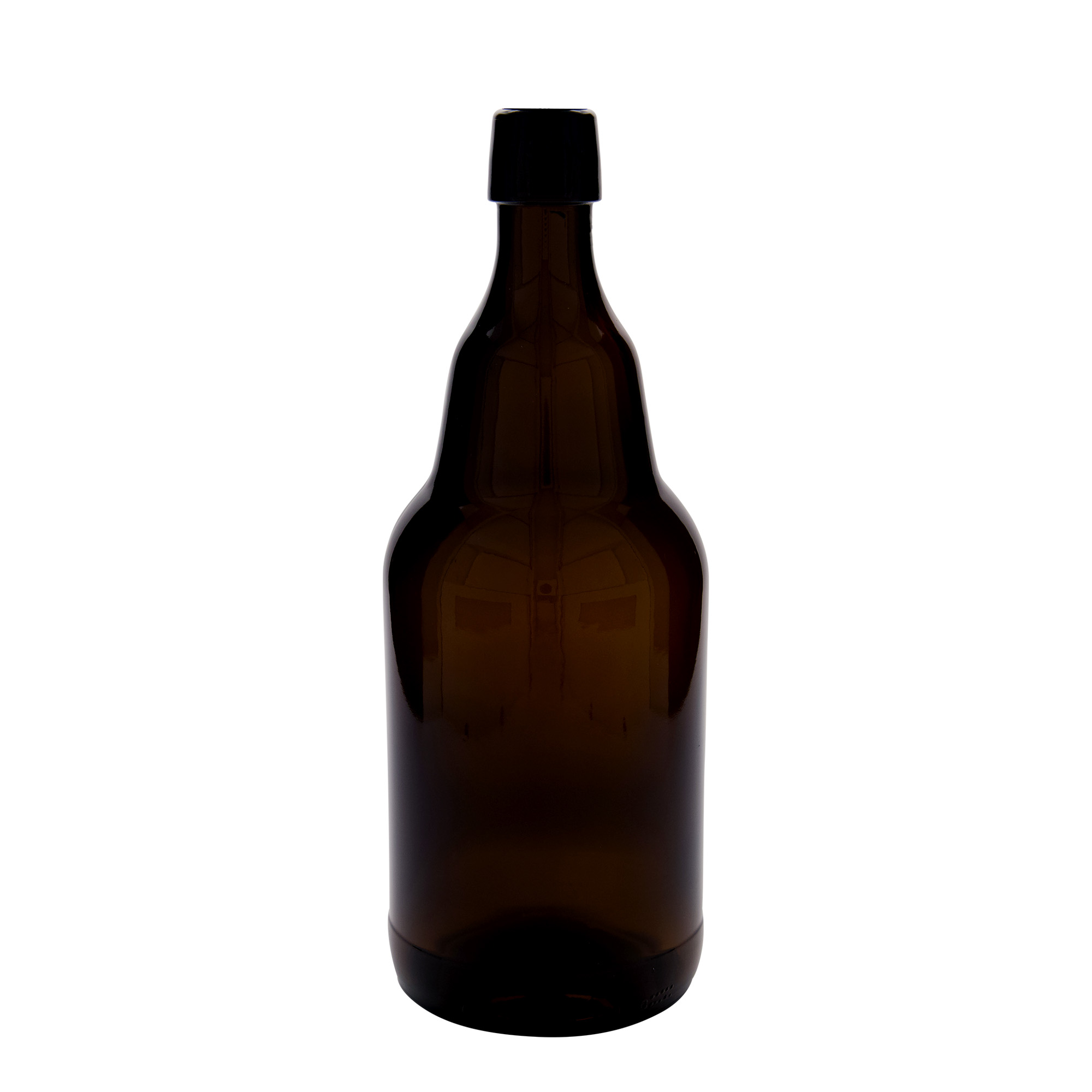 2.000 ml steklenica piva, steklo, rjava, odprtina: sponka za zapiranje
