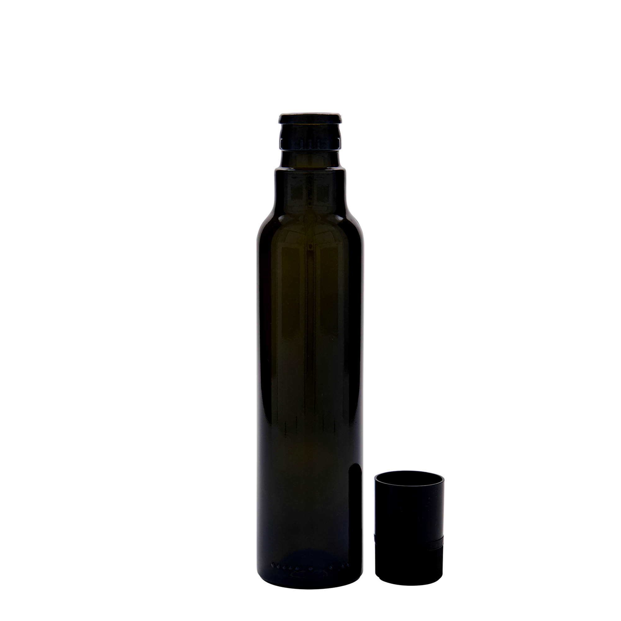 250 ml steklenica za kis/oljni 'Willy New', steklo, starozeleno, odprtina: DOP