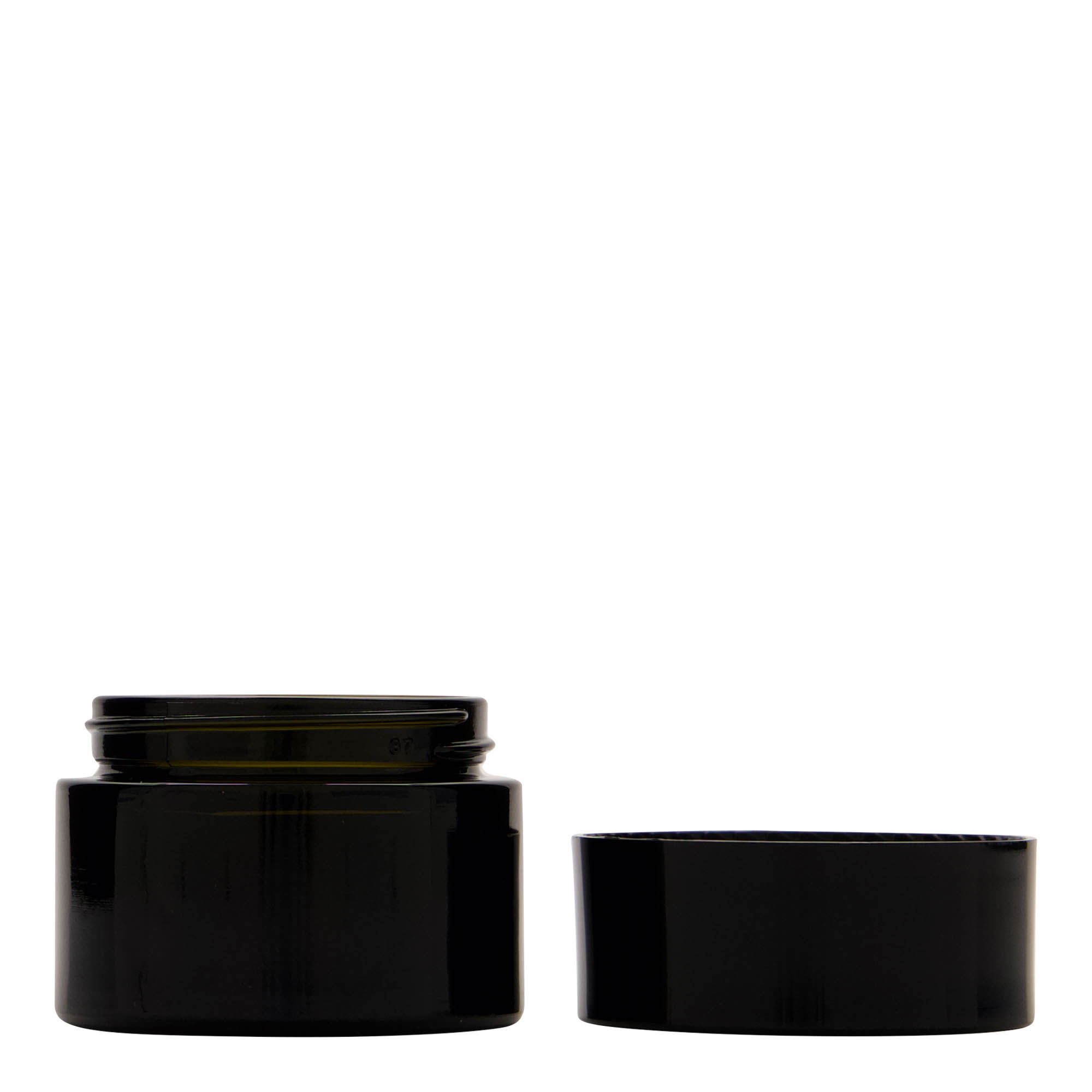 50 ml reciklirani lonček »Floria«, steklo, antično zelena, ustje: 58/400
