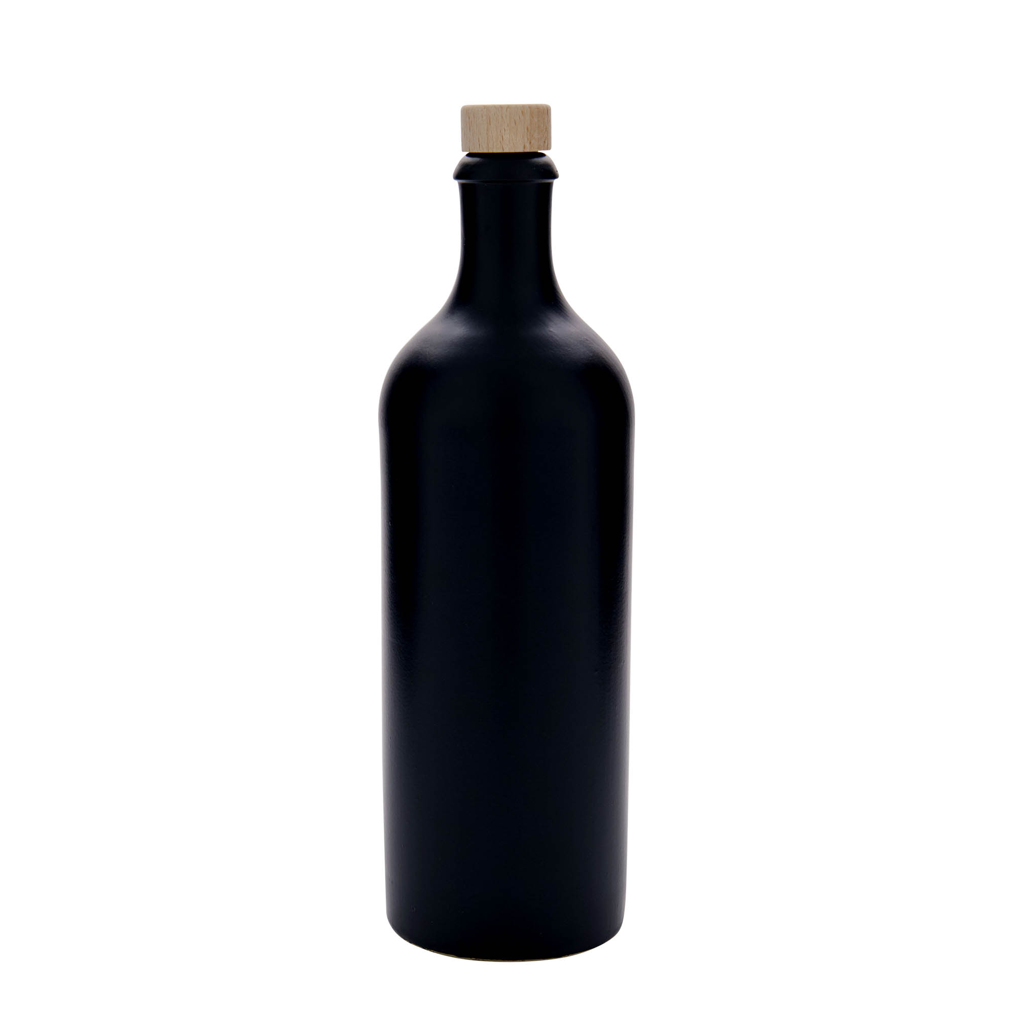 750 ml glineni vrč, kamnina, črn, odprtina: pluta