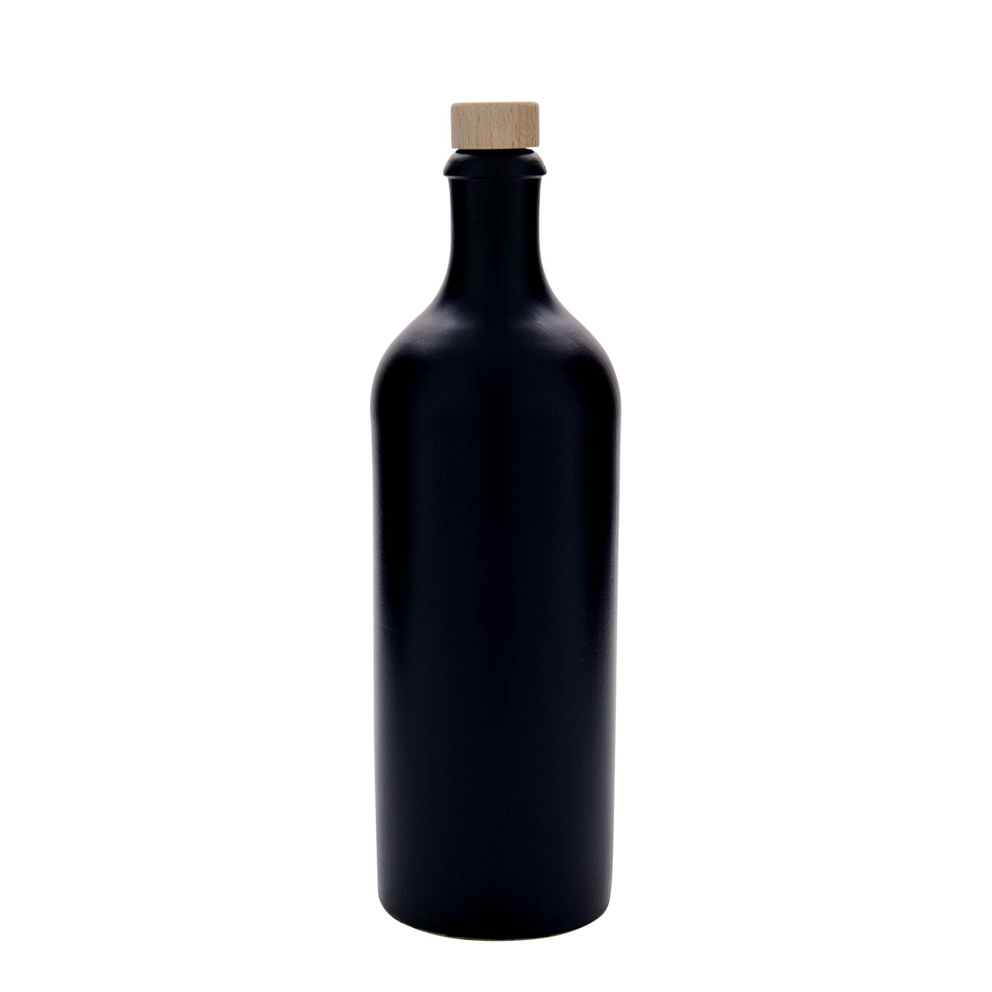 750 ml glineni vrč, kamnina, črn, odprtina: pluta