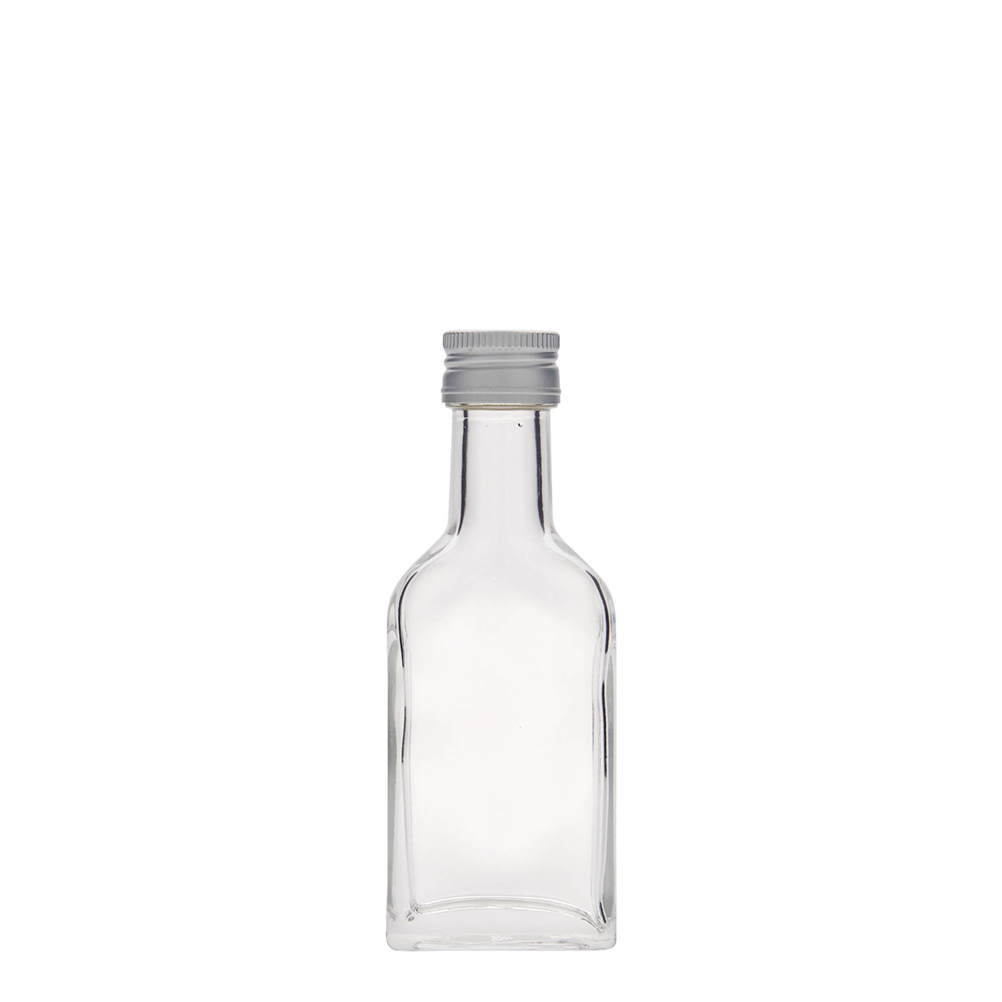 40 ml žepna steklenička z dolgim vratom, pravokotna, steklo, odprtina: PP 22 40 ml žepna steklenička z dolgim vratom, pravokotna, steklo, odprtina: PP 22