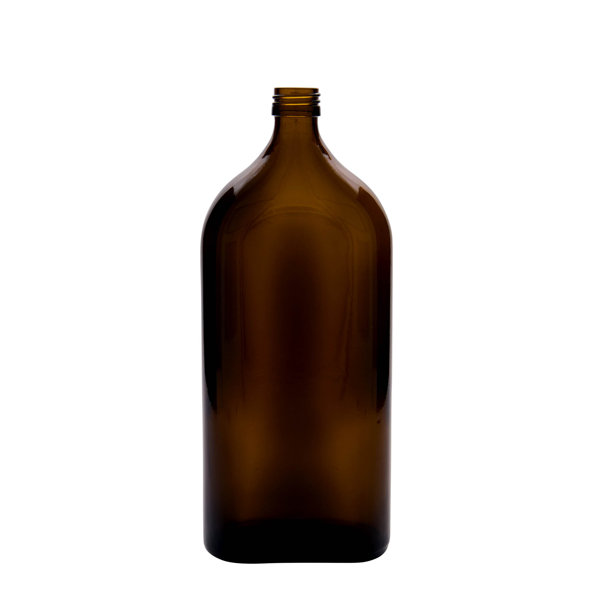1.000 ml medicinska steklenička Meplat, ovalna, steklo, rjava, odprtina: PP 28 1.000 ml medicinska steklenička Meplat, ovalna, steklo, rjava, odprtina: PP 28