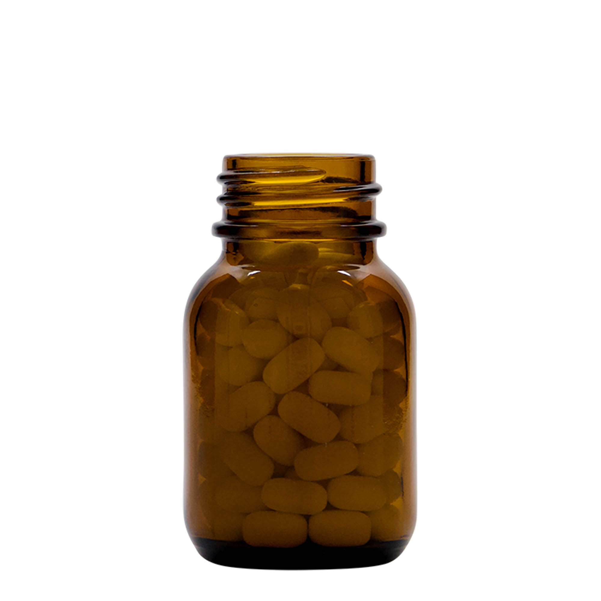 50 ml steklenica z širokim vratom, rjava, odprtina: DIN 32