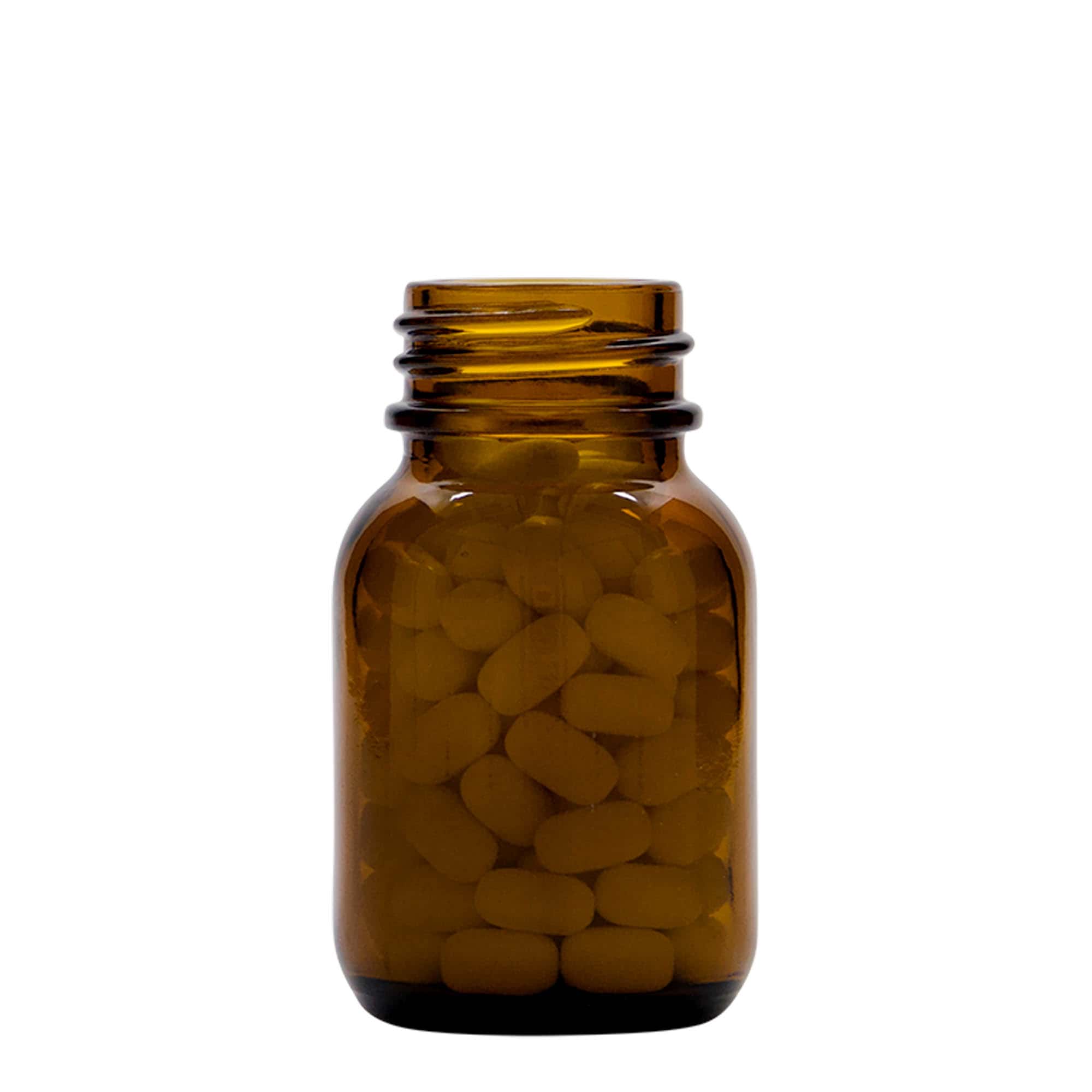50 ml steklenica z širokim vratom, rjava, odprtina: DIN 32