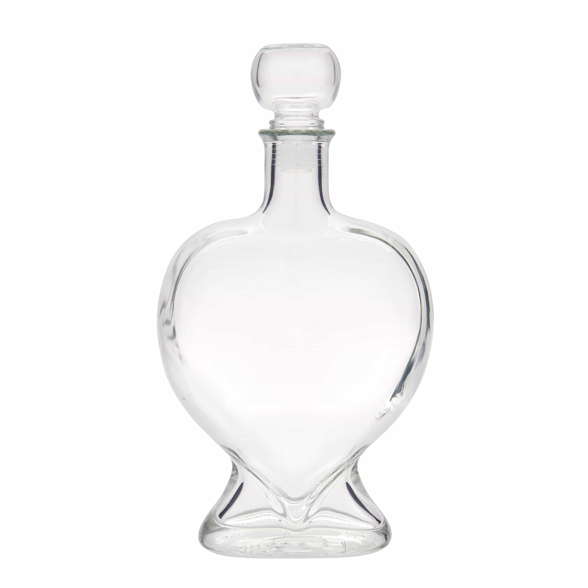 500 ml steklena steklenica »Srce«, ustje: pluta