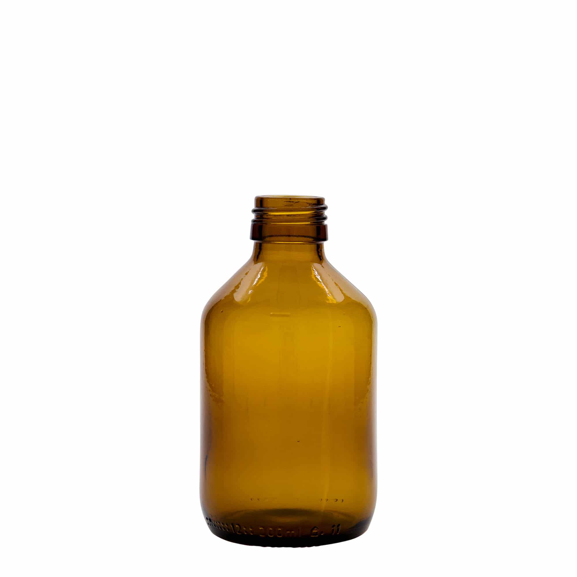 200 ml steklenica za zdravila, rjava, steklo, ustje: PP 28 200 ml steklenica za zdravila, rjava, steklo, ustje: PP 28