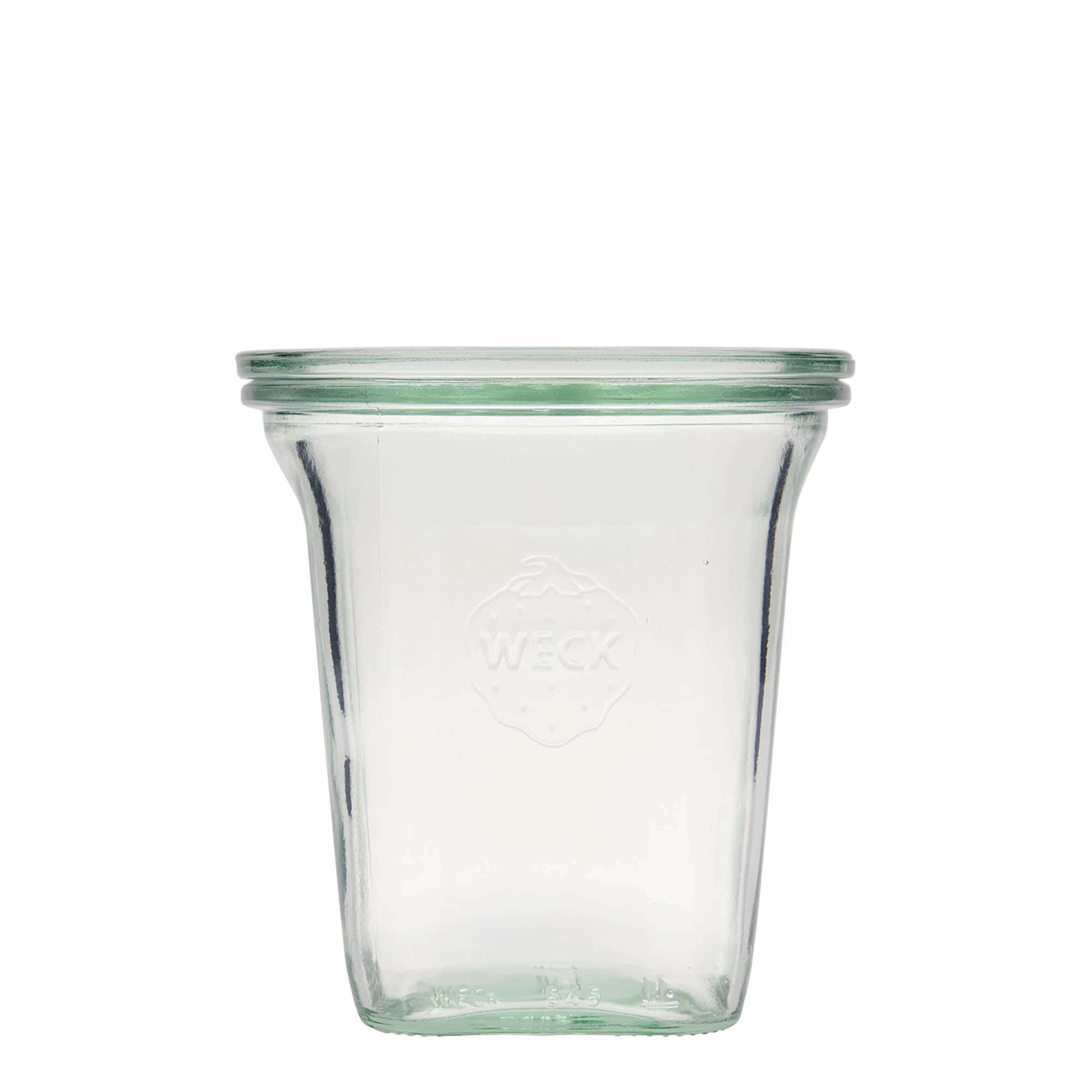 545 ml kozarec Quadro WECK, kvadratni, ustje: Okrogel rob 545 ml kozarec Quadro WECK, kvadratni, ustje: Okrogel rob
