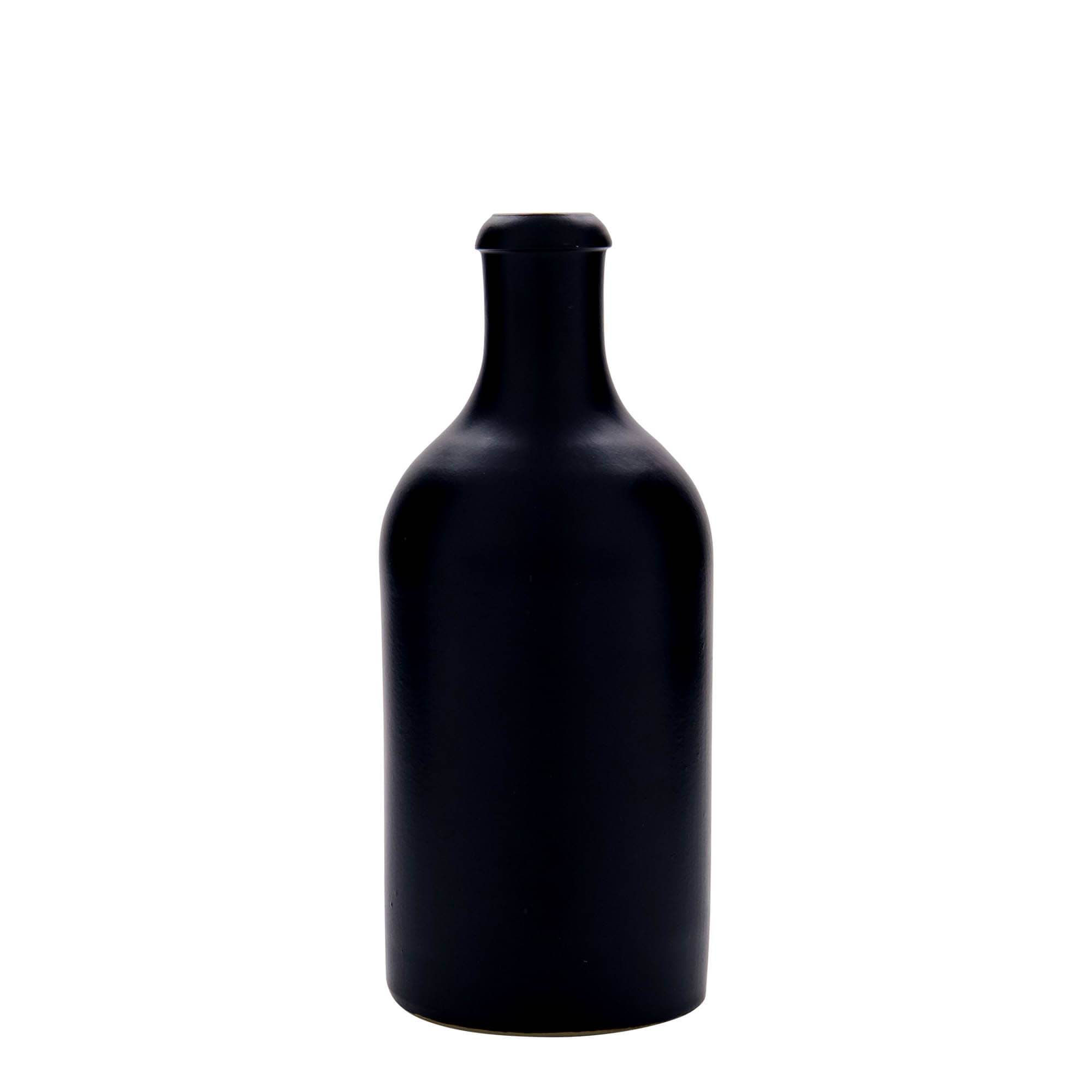 500 ml glineni vrč, kamnina, črn, odprtina: pluta