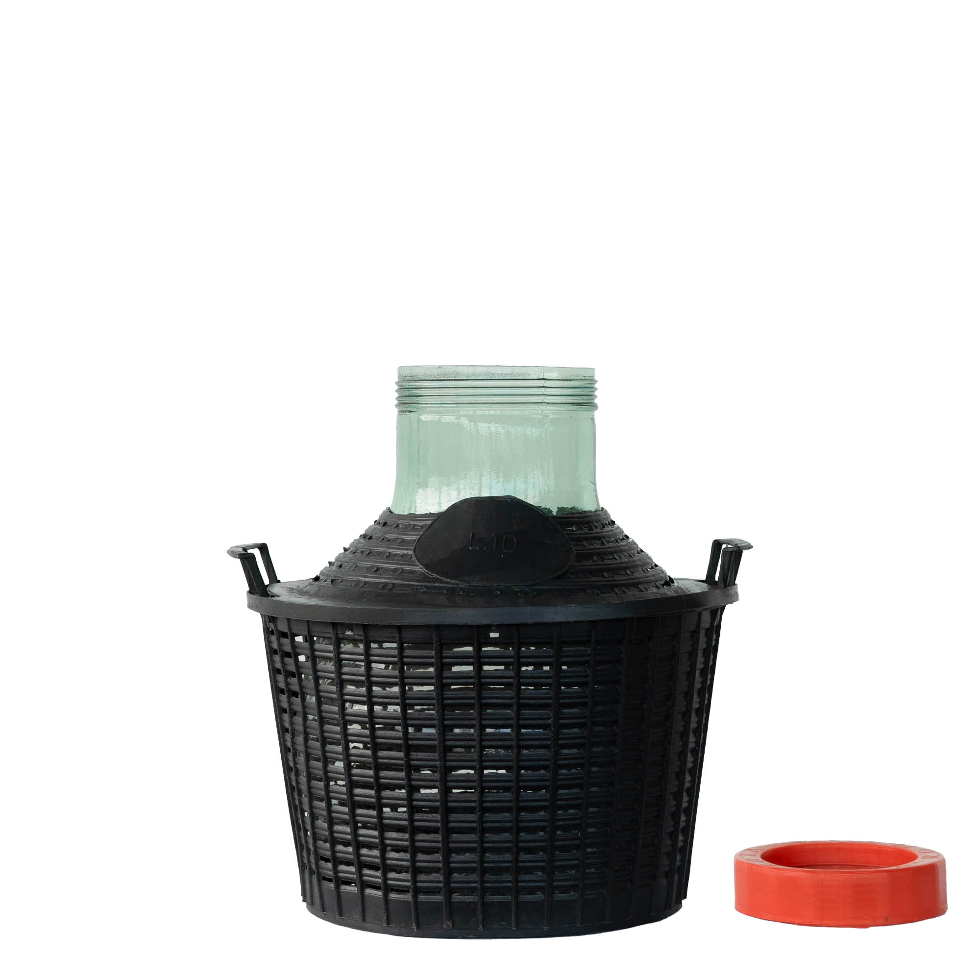 10 l balonska steklenica širokega grla, steklo, odprtina: navojni zamašek