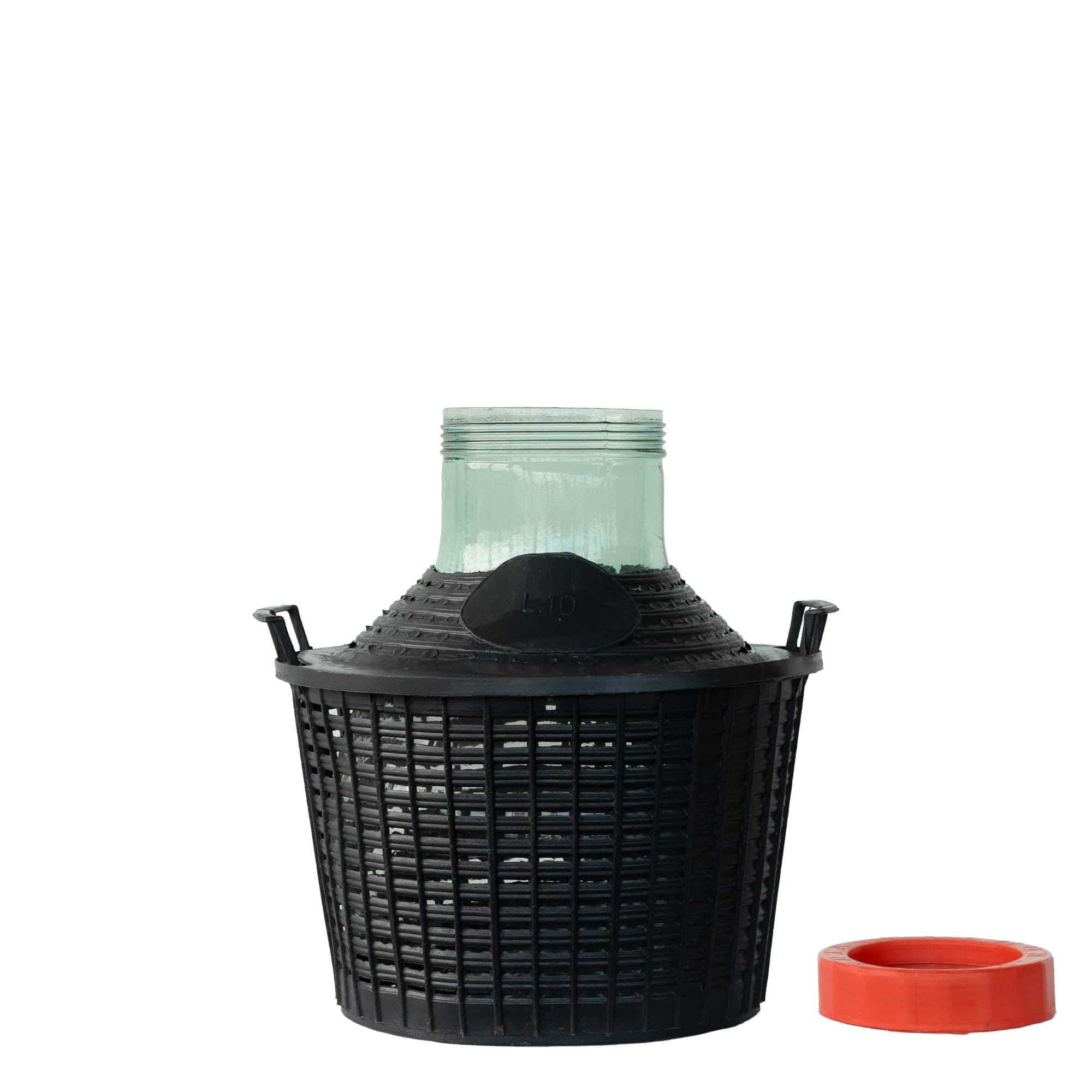 10 l balonska steklenica širokega grla, steklo, odprtina: navojni zamašek