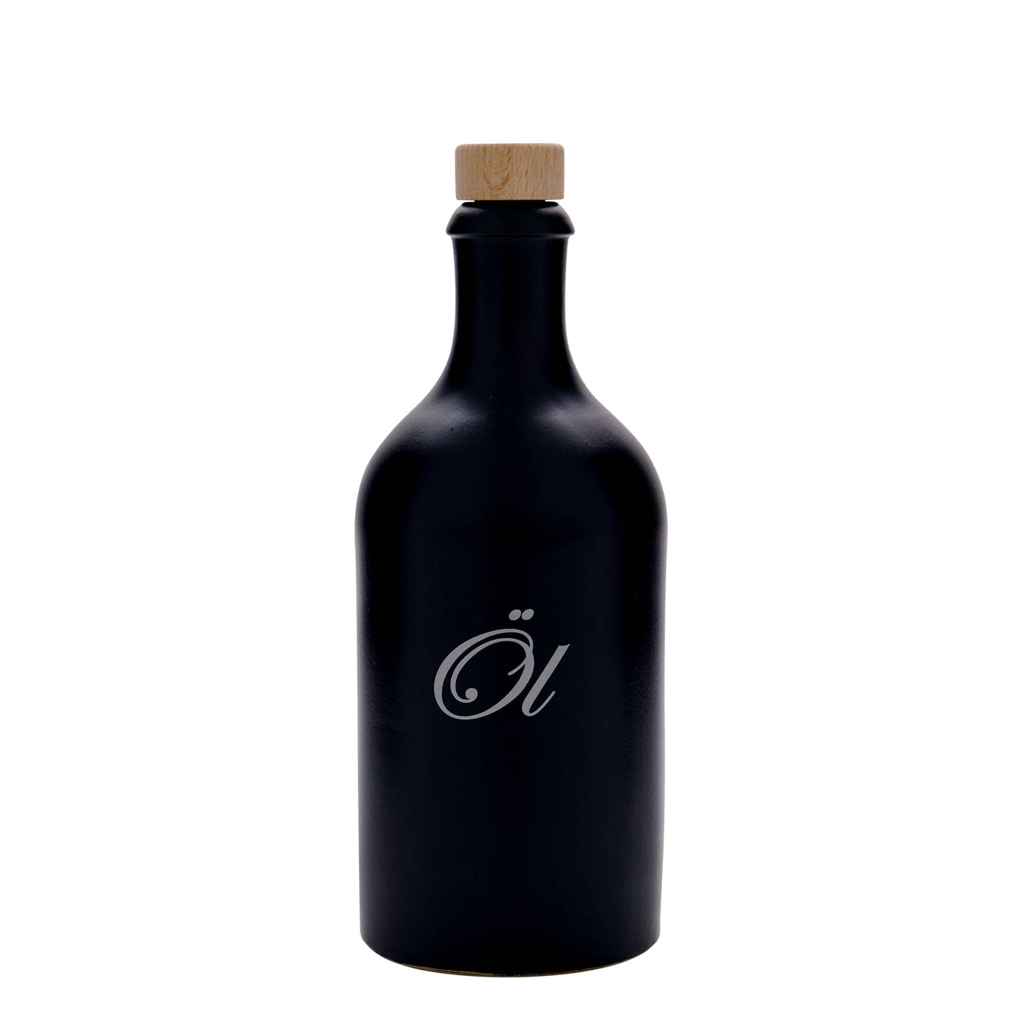 500 ml glineni vrč, motiv: olje, kamnina, črna, odprtina: pluta 500 ml glineni vrč, motiv: olje, kamnina, črna, odprtina: pluta