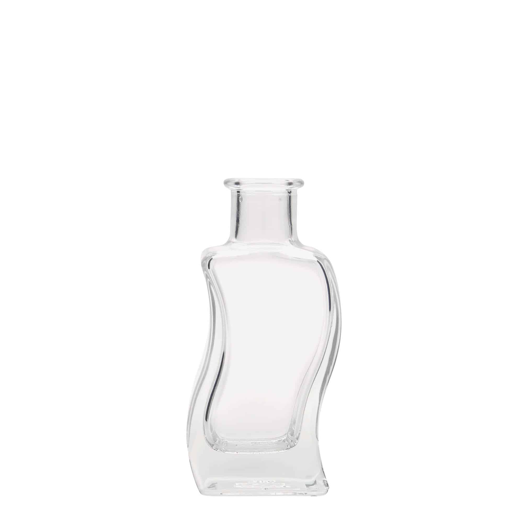 100 ml steklena steklenica »Val«, kvadratna, ustje: pluta 100 ml steklena steklenica »Val«, kvadratna, ustje: pluta