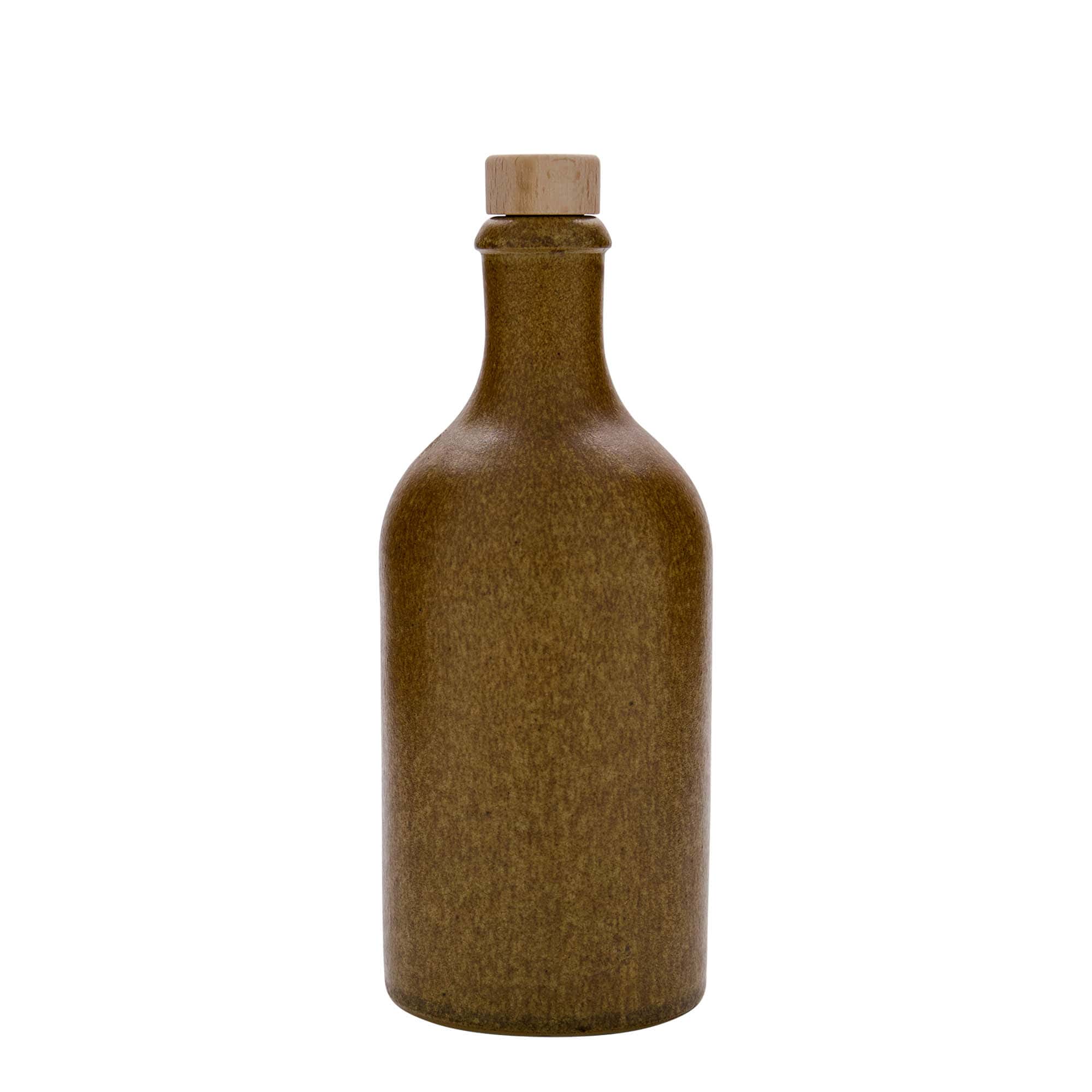 500 ml glineni vrč, kamenina, rjavo-kristalen, odprtina: pluta
